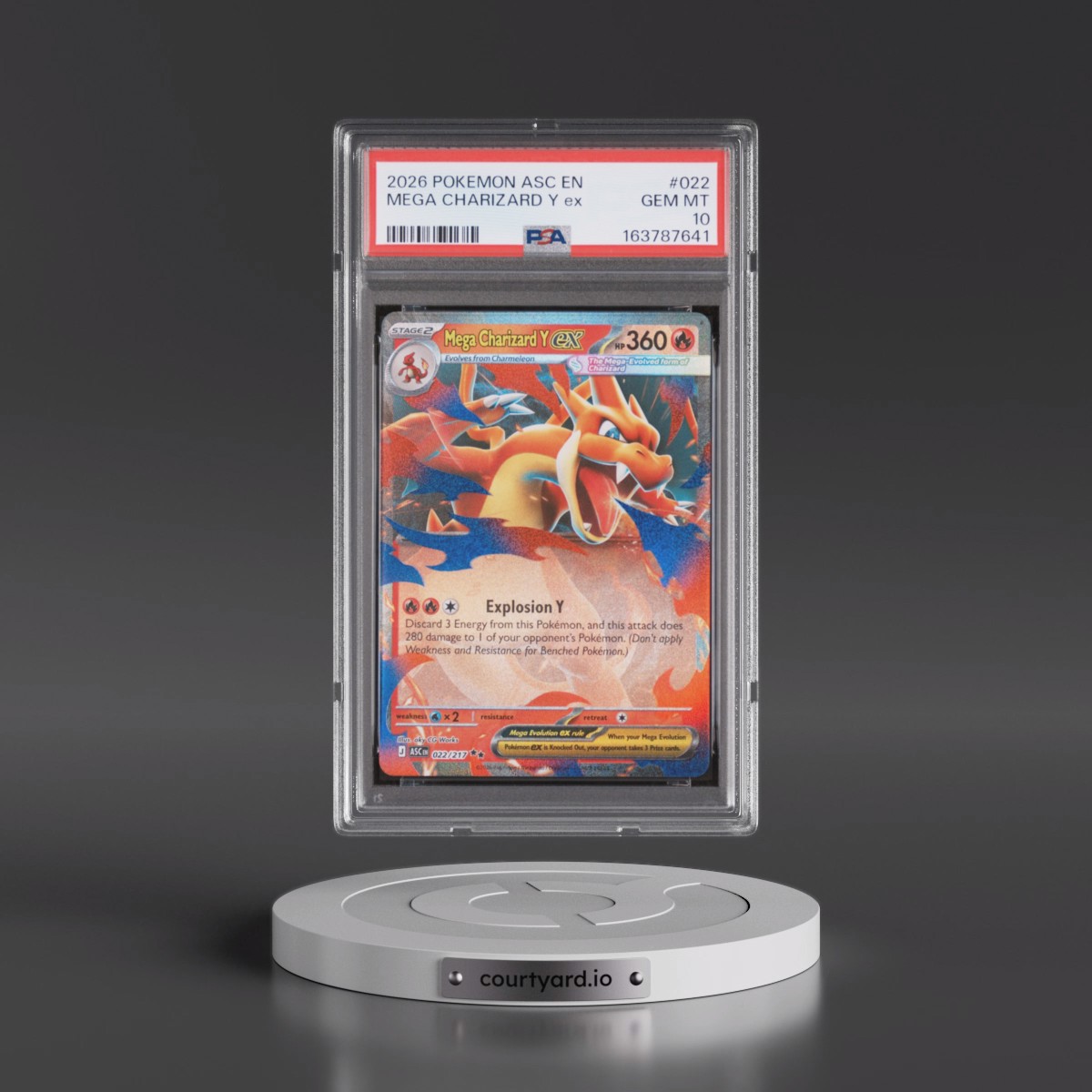 2026 Pokémon Asc EN-Ascended Heroes #022 Mega Charizard Y EX - Holo (PSA 10 GEM MINT)