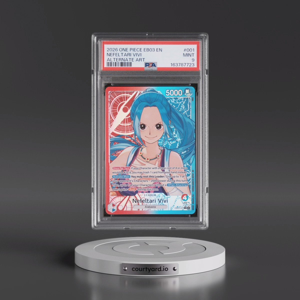 2026 One Piece EB03-Extra Booster -One Piece Heroines Edition #001 Nefeltari Vivi - Alternate Art (PSA 9 MINT)