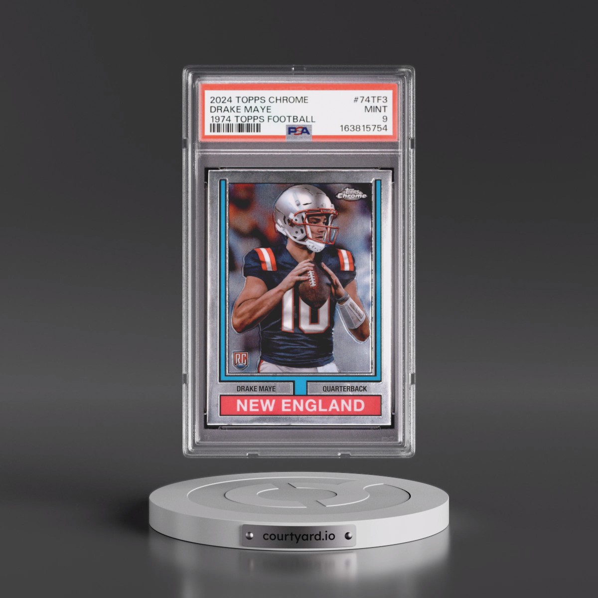 2024 Topps Chrome 1974 Topps Football #74TF3 Drake Maye (PSA 9 MINT)