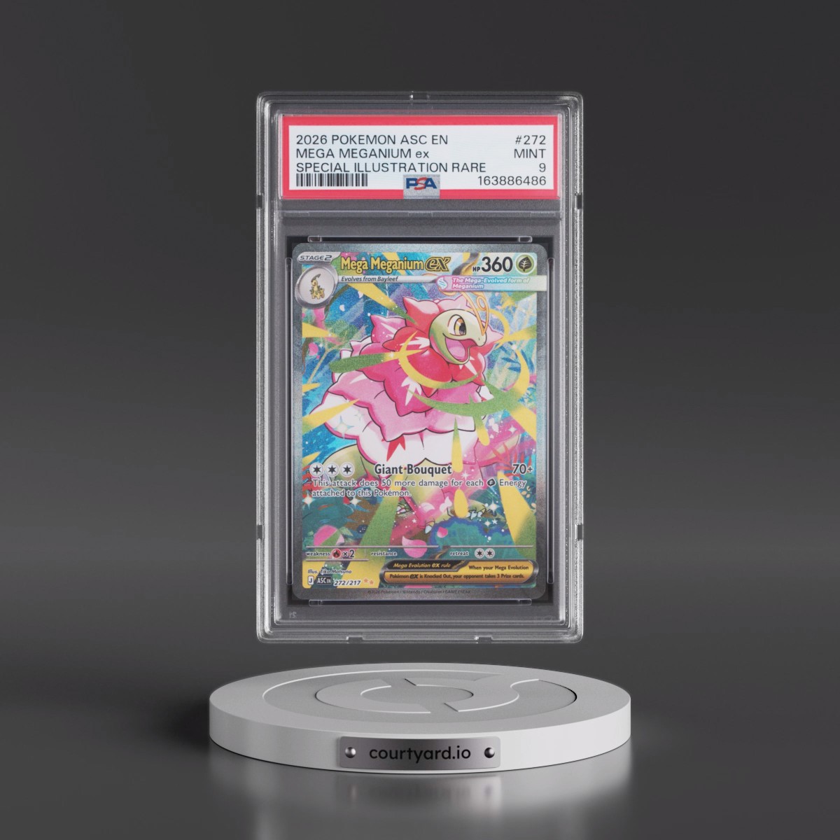 2026 Pokémon Asc EN-Ascended Heroes #272 Mega Meganium EX - Holo Special Illustration Rare (PSA 9 MINT)