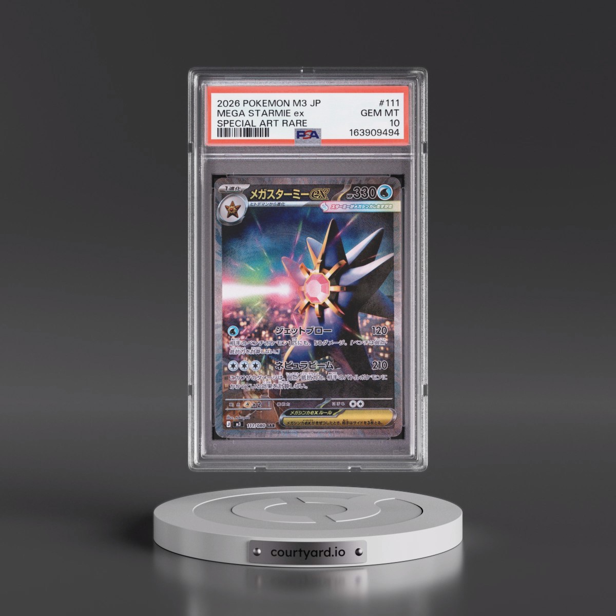 2026 Pokémon M3-Nullifying Zero #111 Mega Starmie EX - Holo Special Art Rare (PSA 10 GEM MINT)