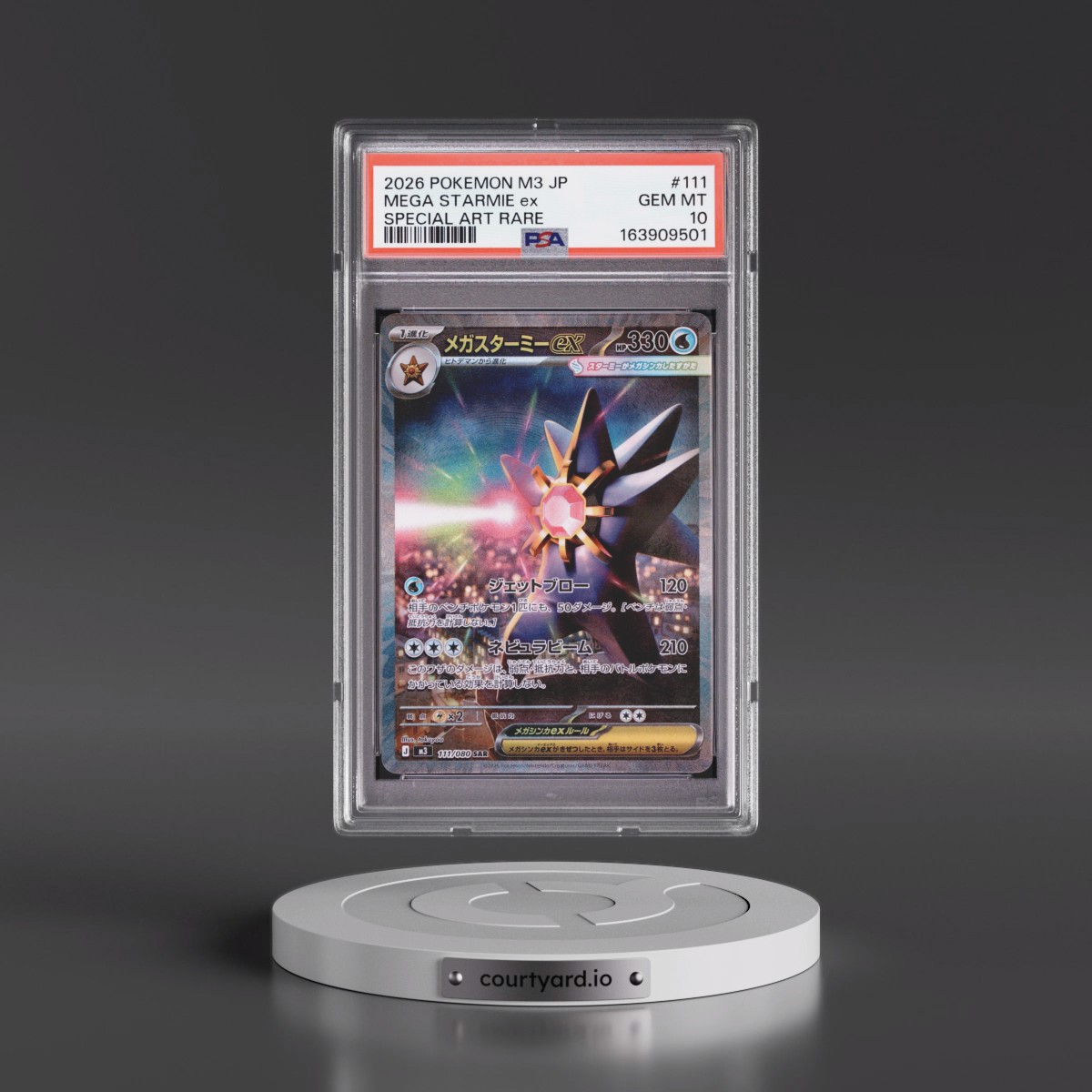 2026 Pokémon M3-Nullifying Zero #111 Mega Starmie EX - Holo Special Art Rare (PSA 10 GEM MINT)