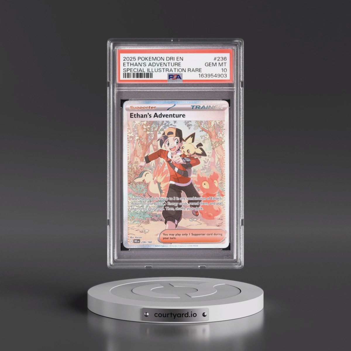 2025 Pokémon Dri EN-Destined Rivals #236 Ethan's Adventure - Special Illustration Rare (PSA 10 GEM MINT)
