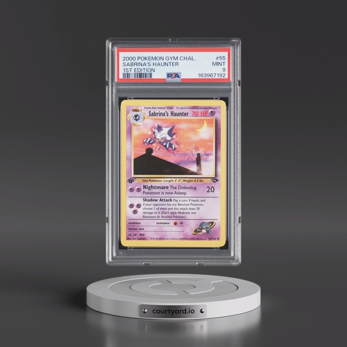 2000 Pokémon Gym Challenge #55 Sabrina's Haunter - 1st Edition (PSA 9 MINT)