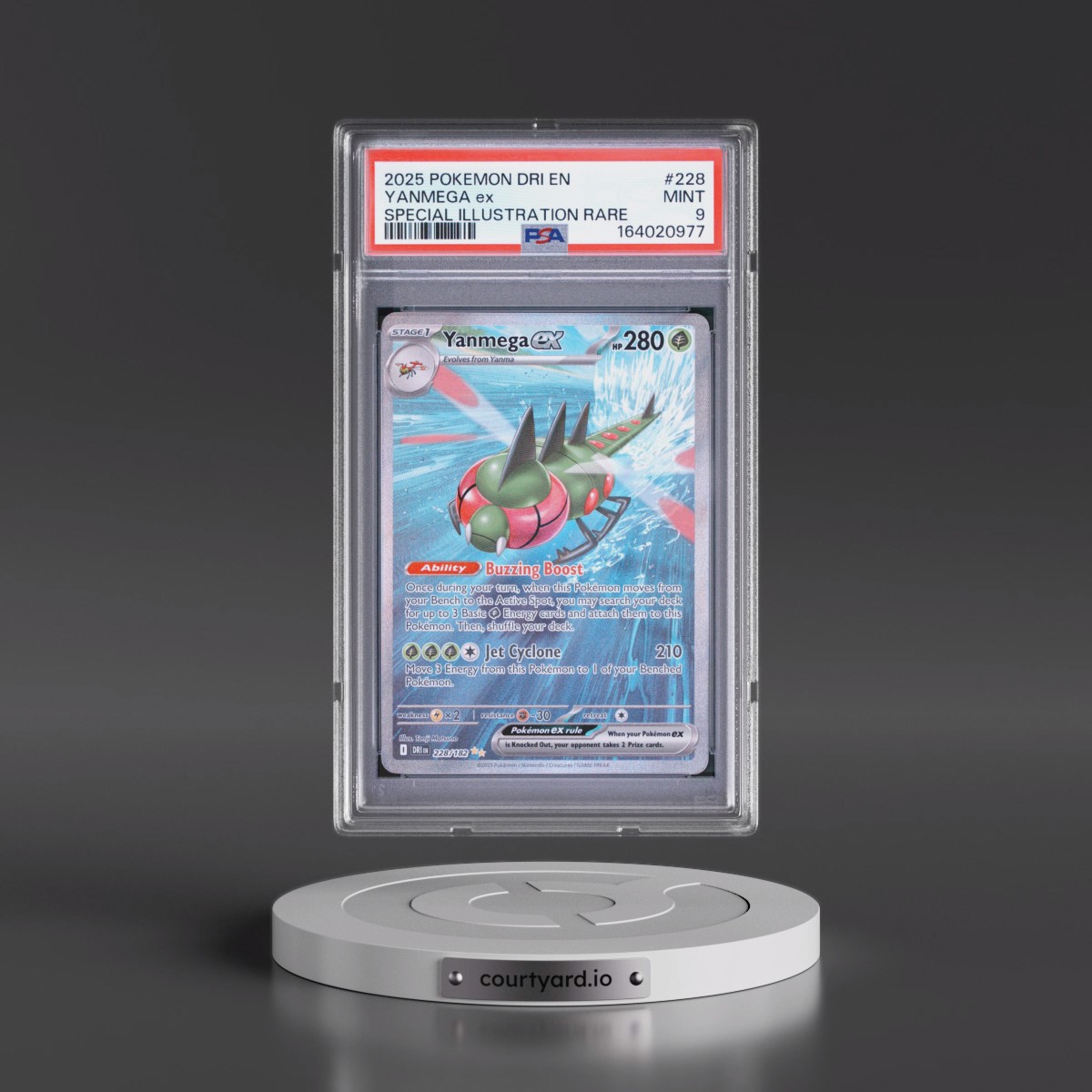 2025 Pokémon Dri EN-Destined Rivals #228 Yanmega EX - Holo Special Illustration Rare (PSA 9 MINT)