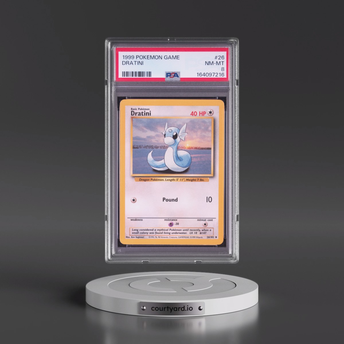 1999 Pokémon Game #26 Dratini (PSA 8 NM-MT)