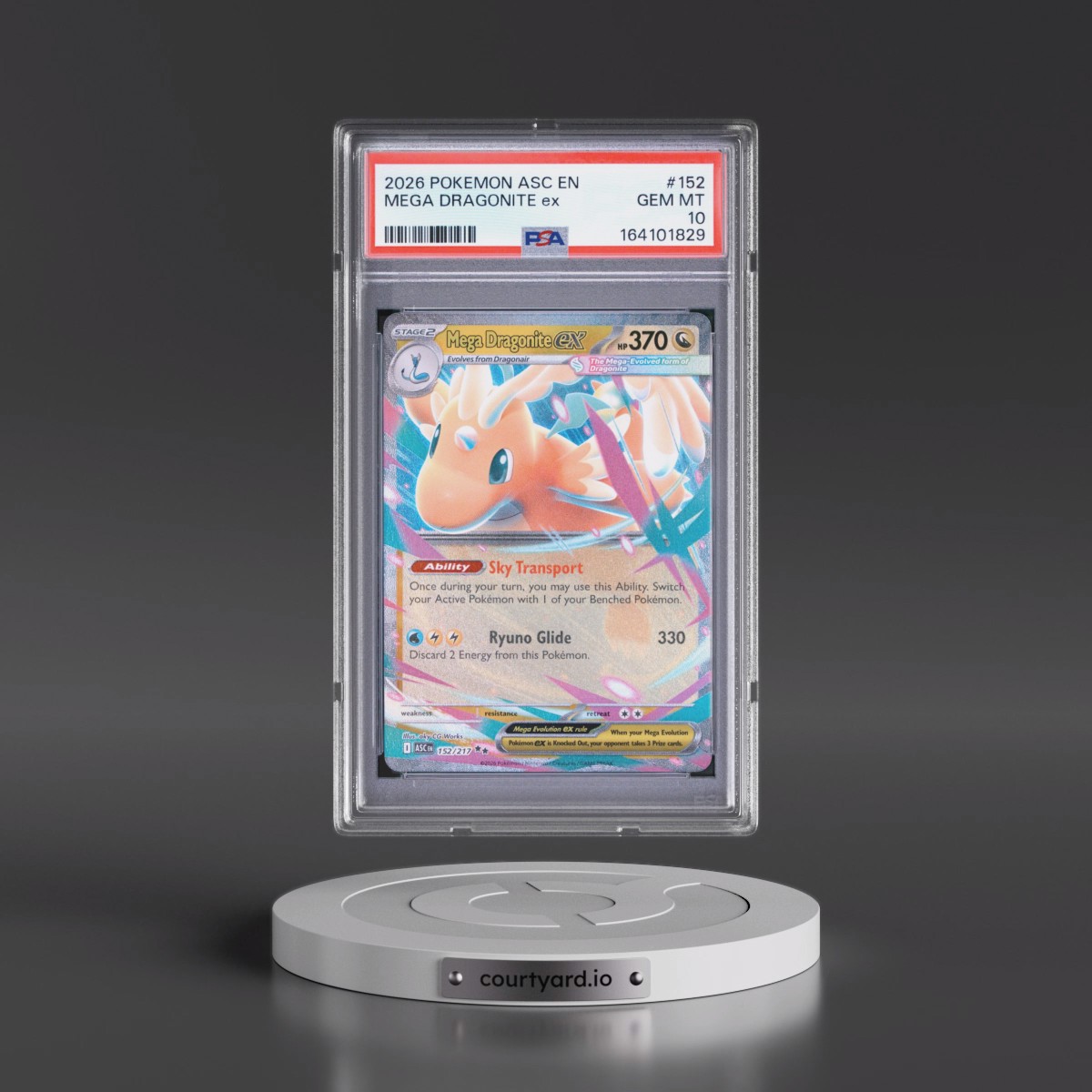 2026 Pokémon Asc EN-Ascended Heroes #152 Mega Dragonite EX - Holo (PSA 10 GEM MINT)