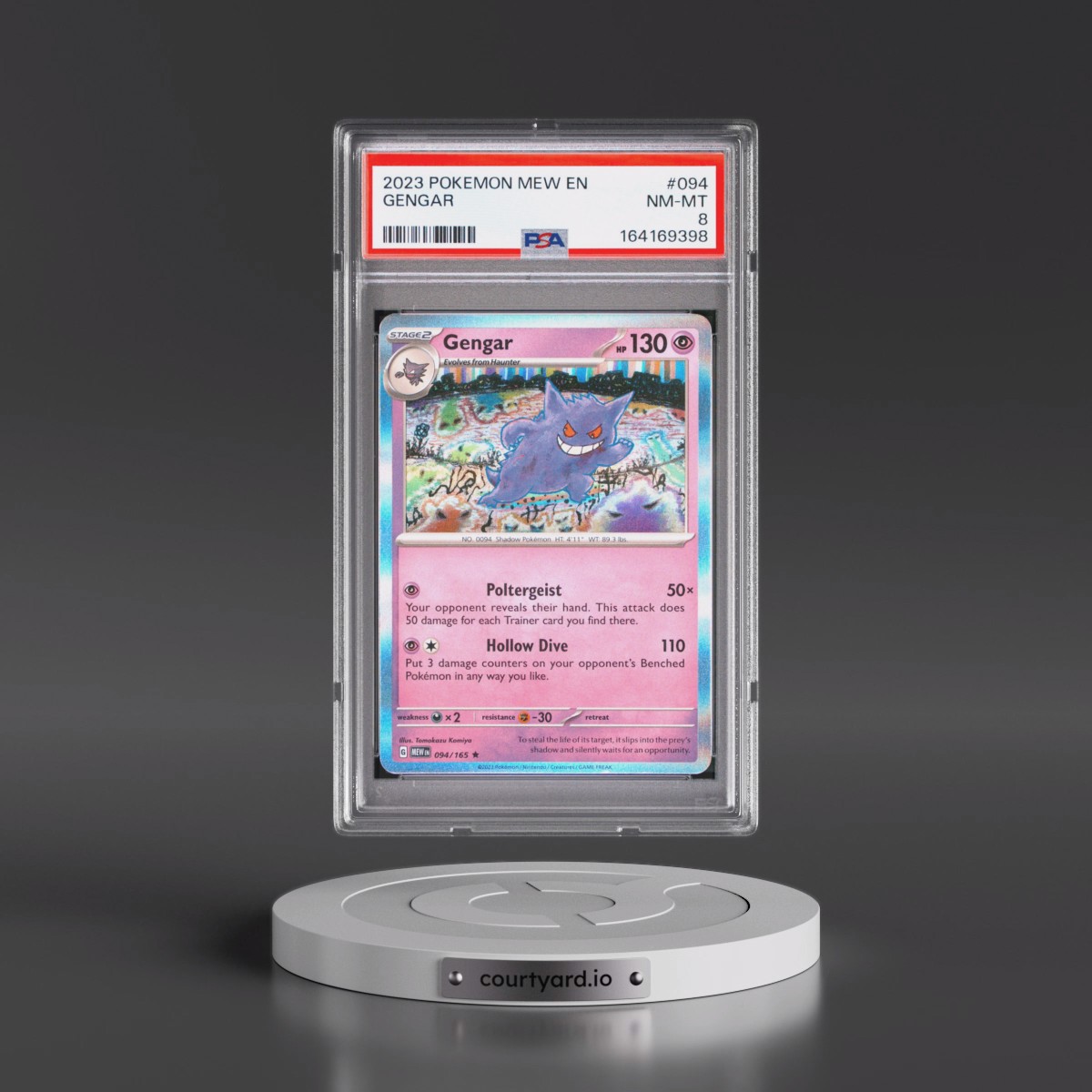 2023 Pokémon Mew EN-151 #094 Gengar (PSA 8 NM-MT)