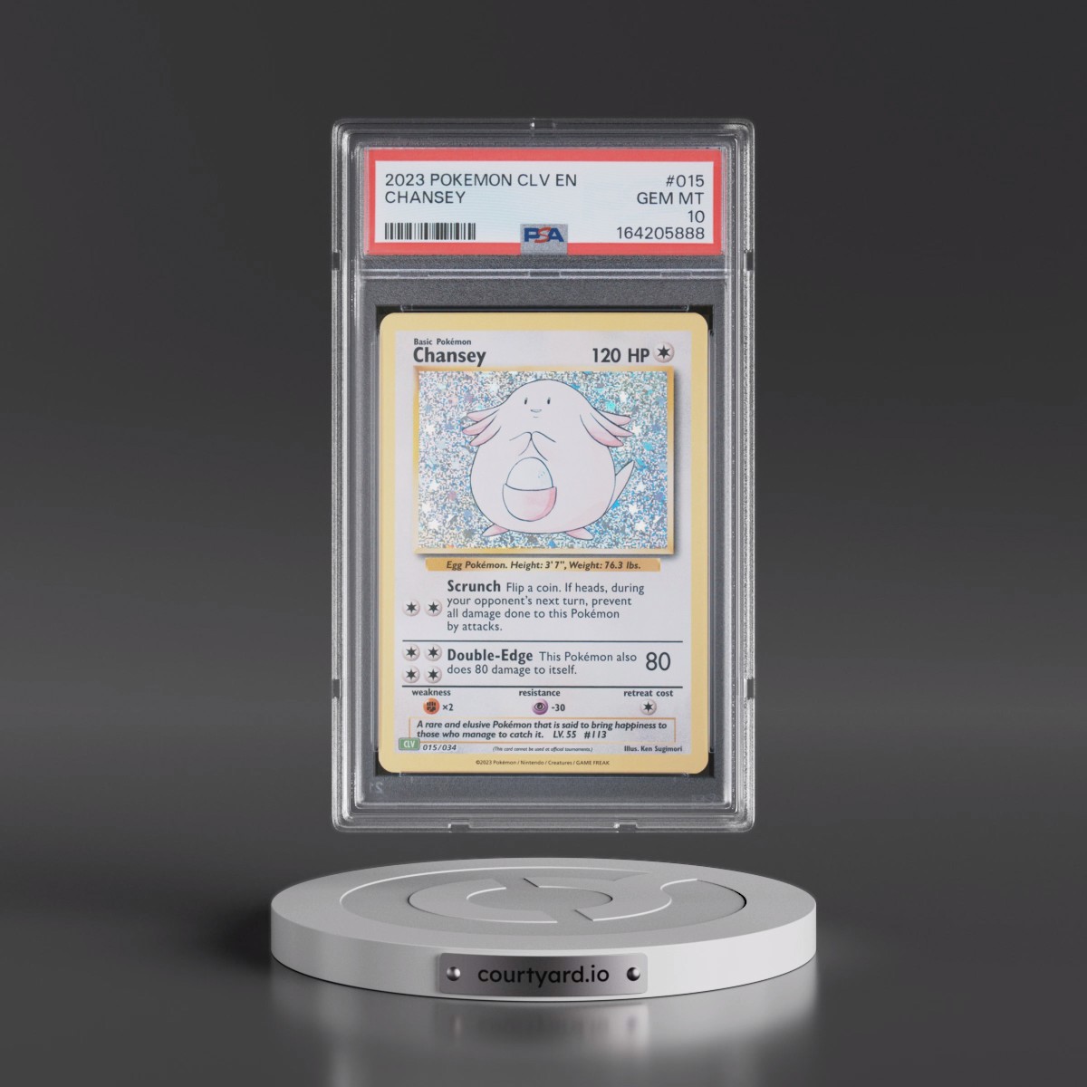 2023 Pokémon CLV-Trading Card Game Classic Venusaur & Lugia EX Deck #015 Chansey (PSA 10 GEM MINT)