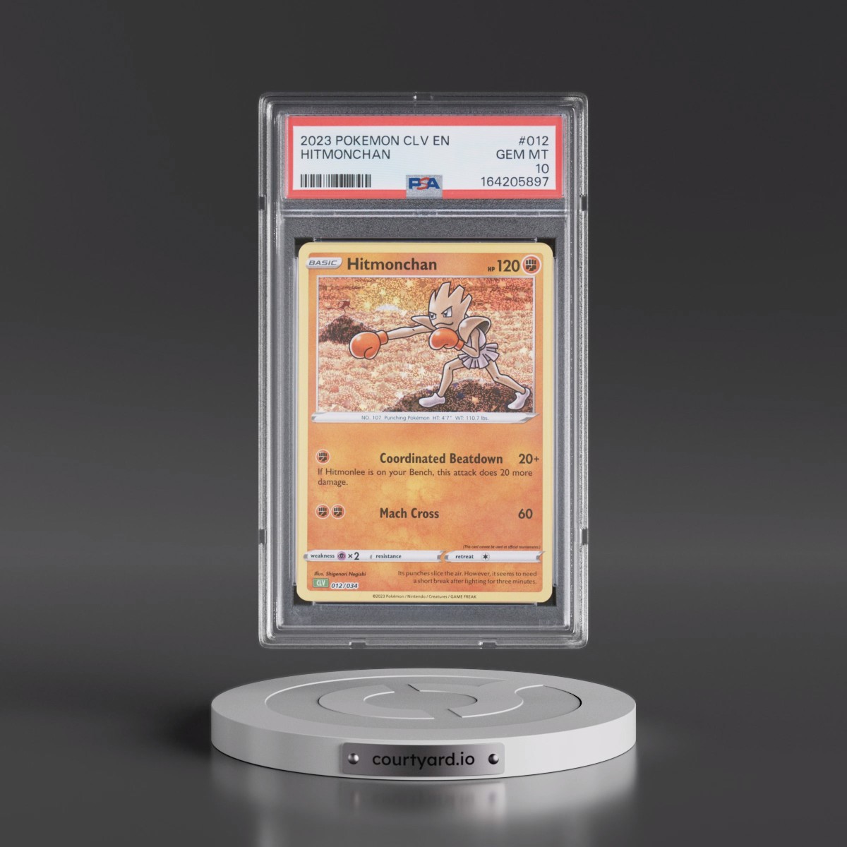 2023 Pokémon CLV-Trading Card Game Classic Venusaur & Lugia EX Deck #012 Hitmonchan (PSA 10 GEM MINT)