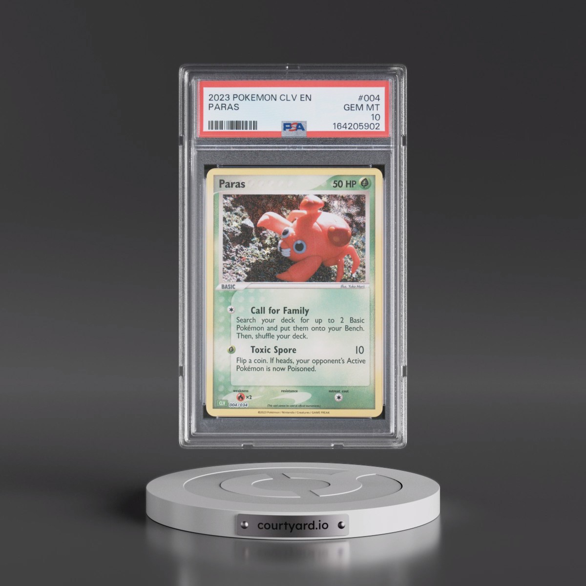 2023 Pokémon CLV-Trading Card Game Classic Venusaur & Lugia EX Deck #004 Paras (PSA 10 GEM MINT)