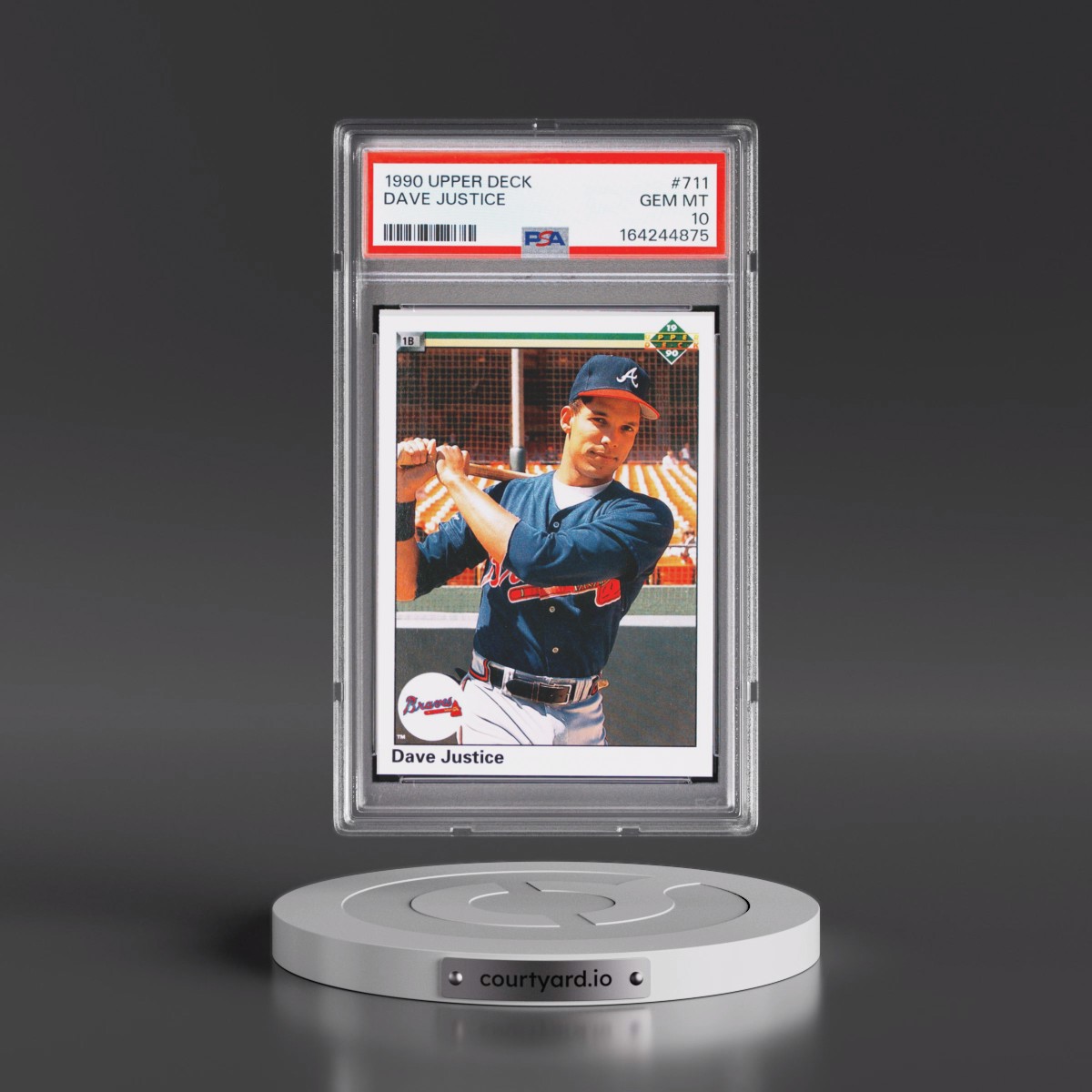 1990 Upper Deck #711 Dave Justice (PSA 10 GEM MINT)