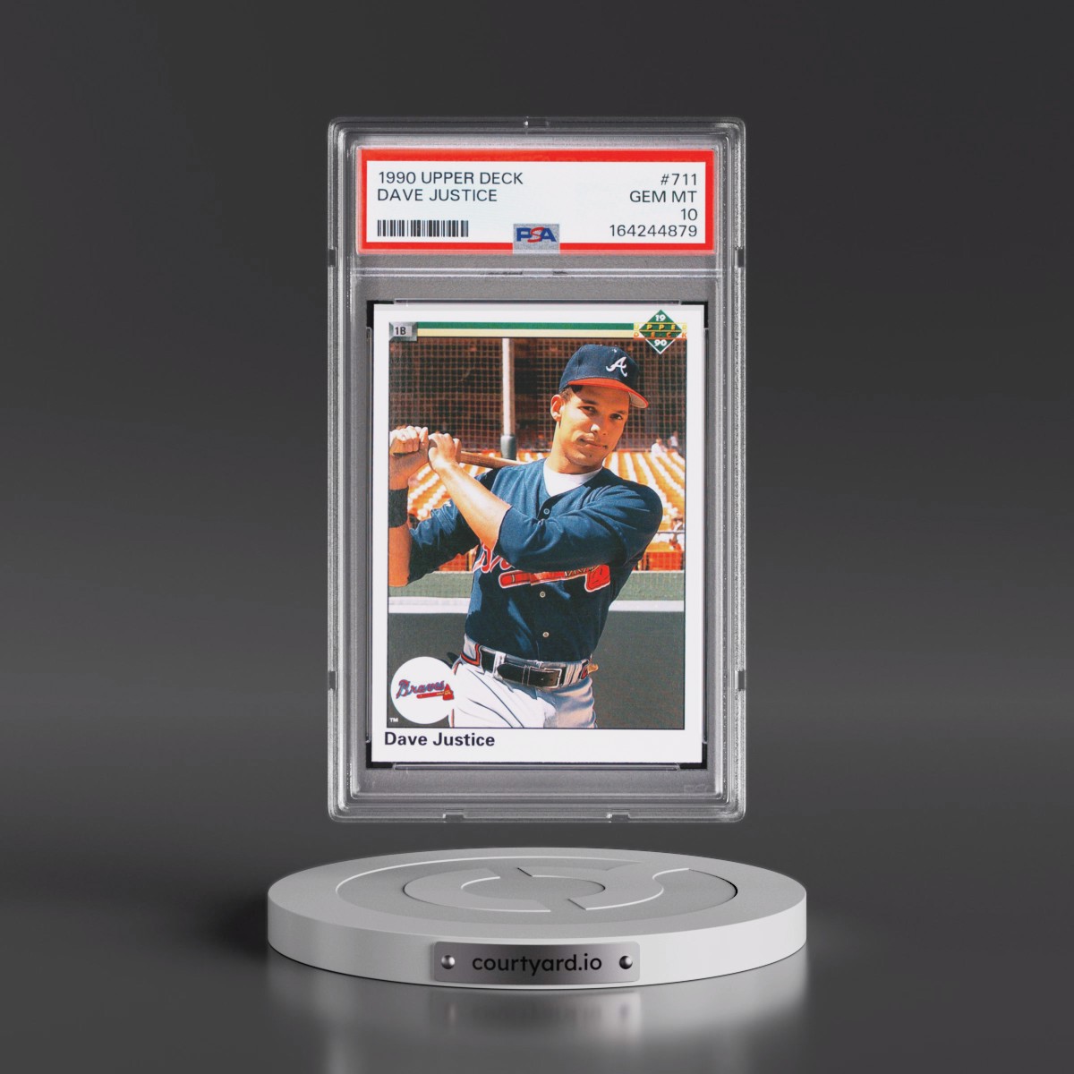 1990 Upper Deck #711 Dave Justice (PSA 10 GEM MINT)