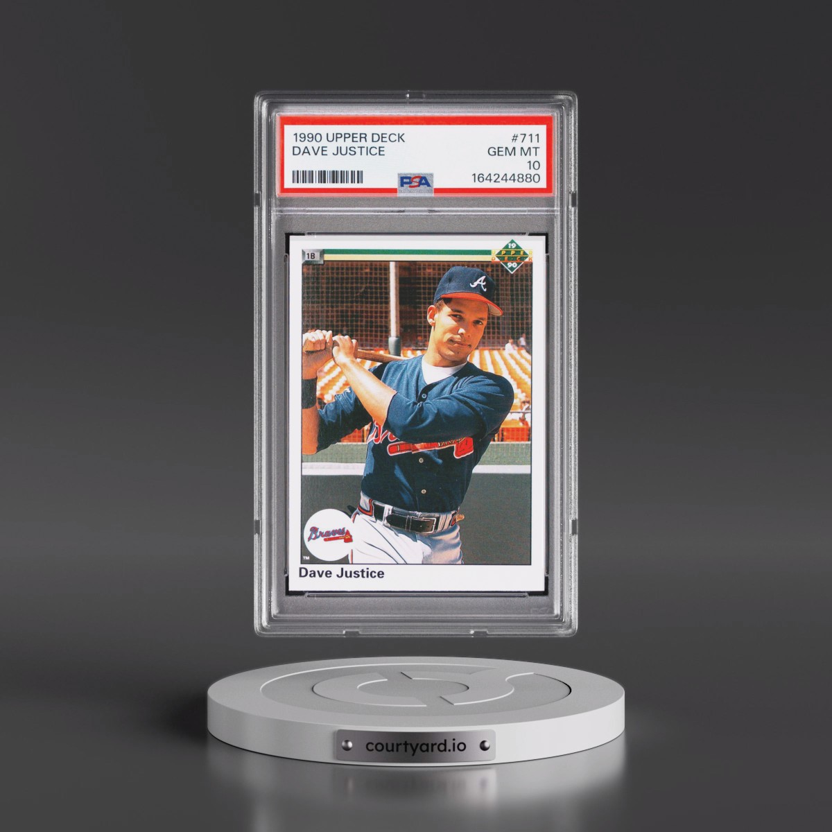 1990 Upper Deck #711 Dave Justice (PSA 10 GEM MINT)