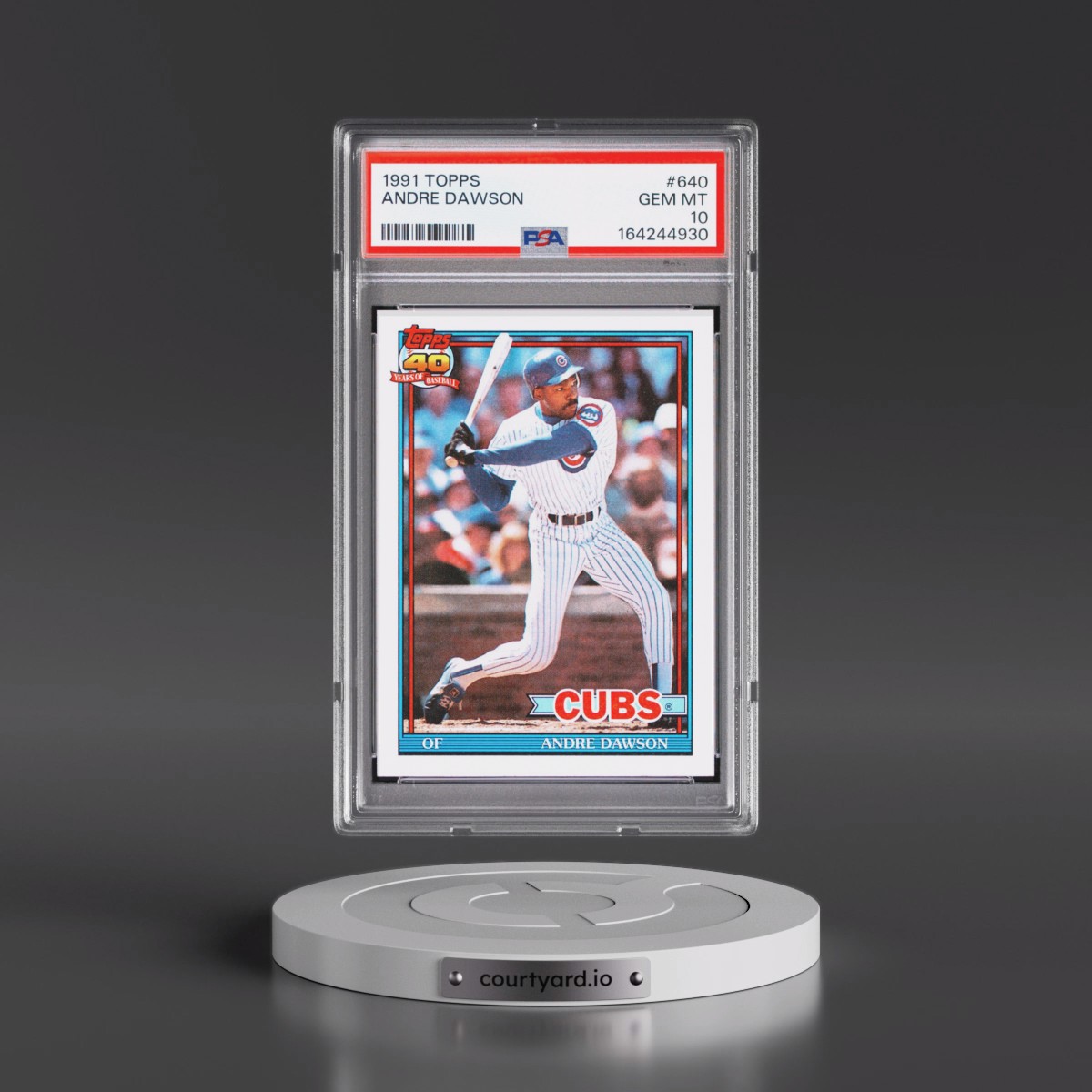1991 Topps #640 Andre Dawson (PSA 10 GEM MINT)