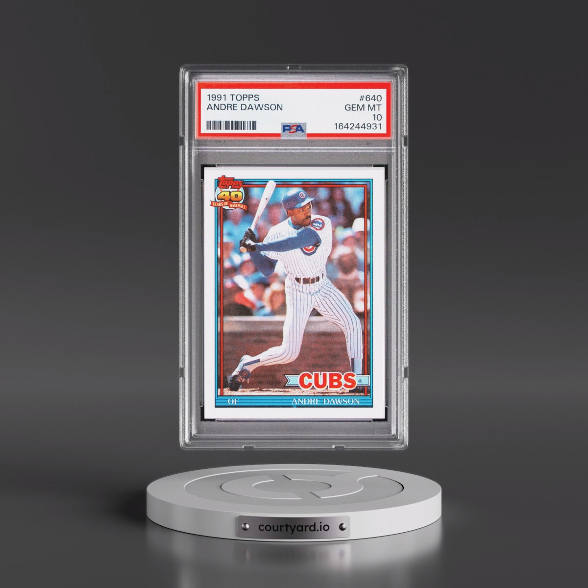 1991 Topps #640 Andre Dawson (PSA 10 GEM MINT)