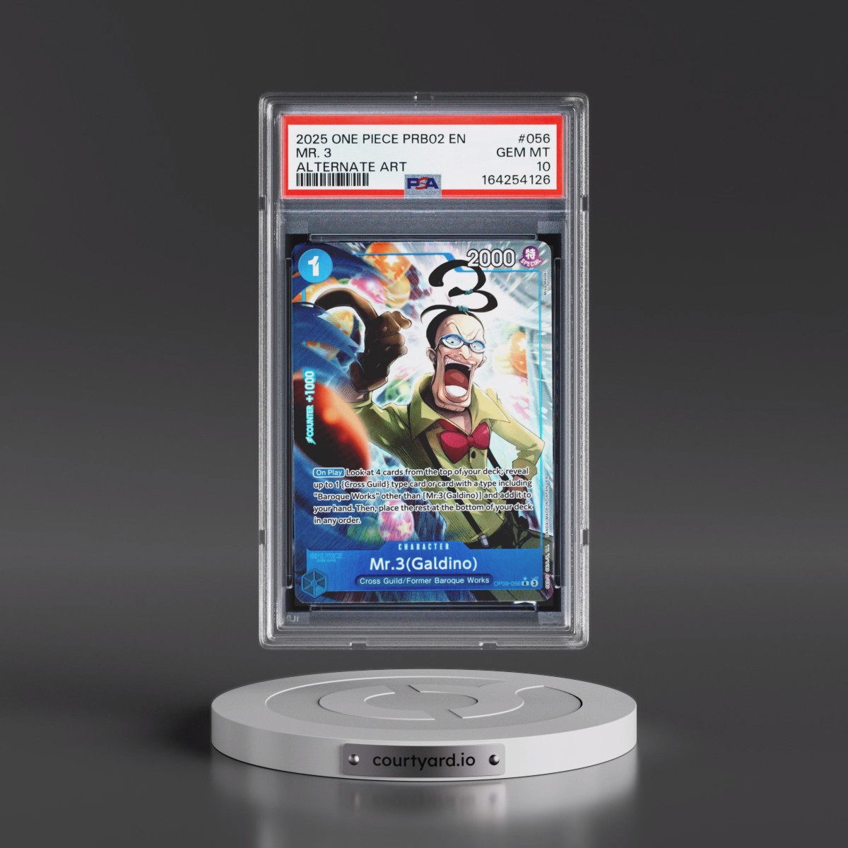 2025 One Piece PRB02-Premium Booster -One Piece Card the Best- Vol.2 #056 Mr. 3 - Alternate Art (PSA 10 GEM MINT)