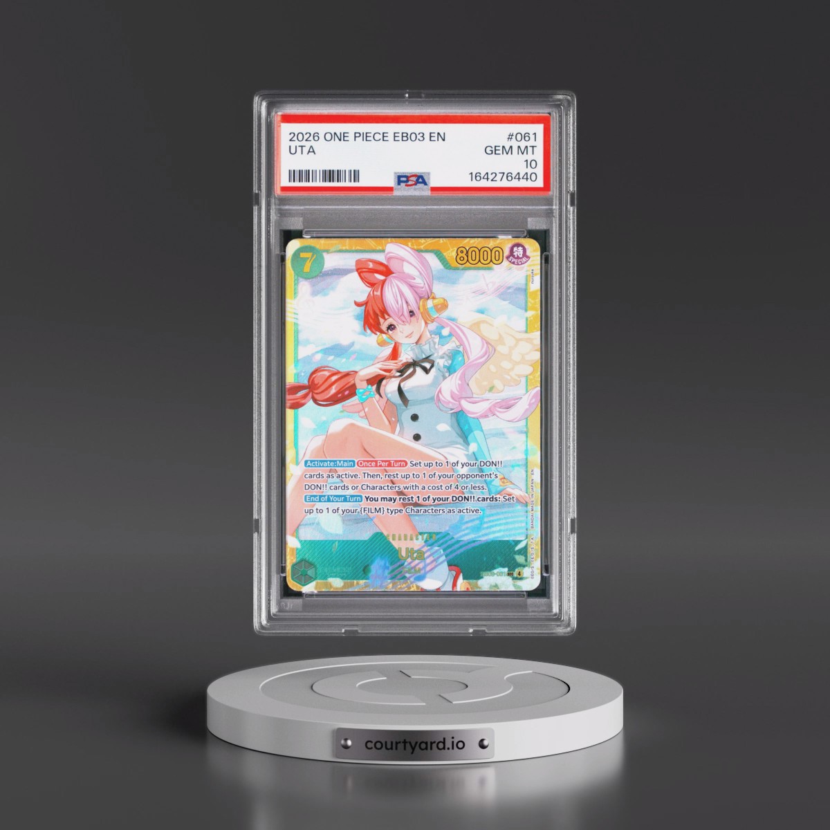 2026 One Piece EB03-Extra Booster -One Piece Heroines Edition #061 Uta (PSA 10 GEM MINT)