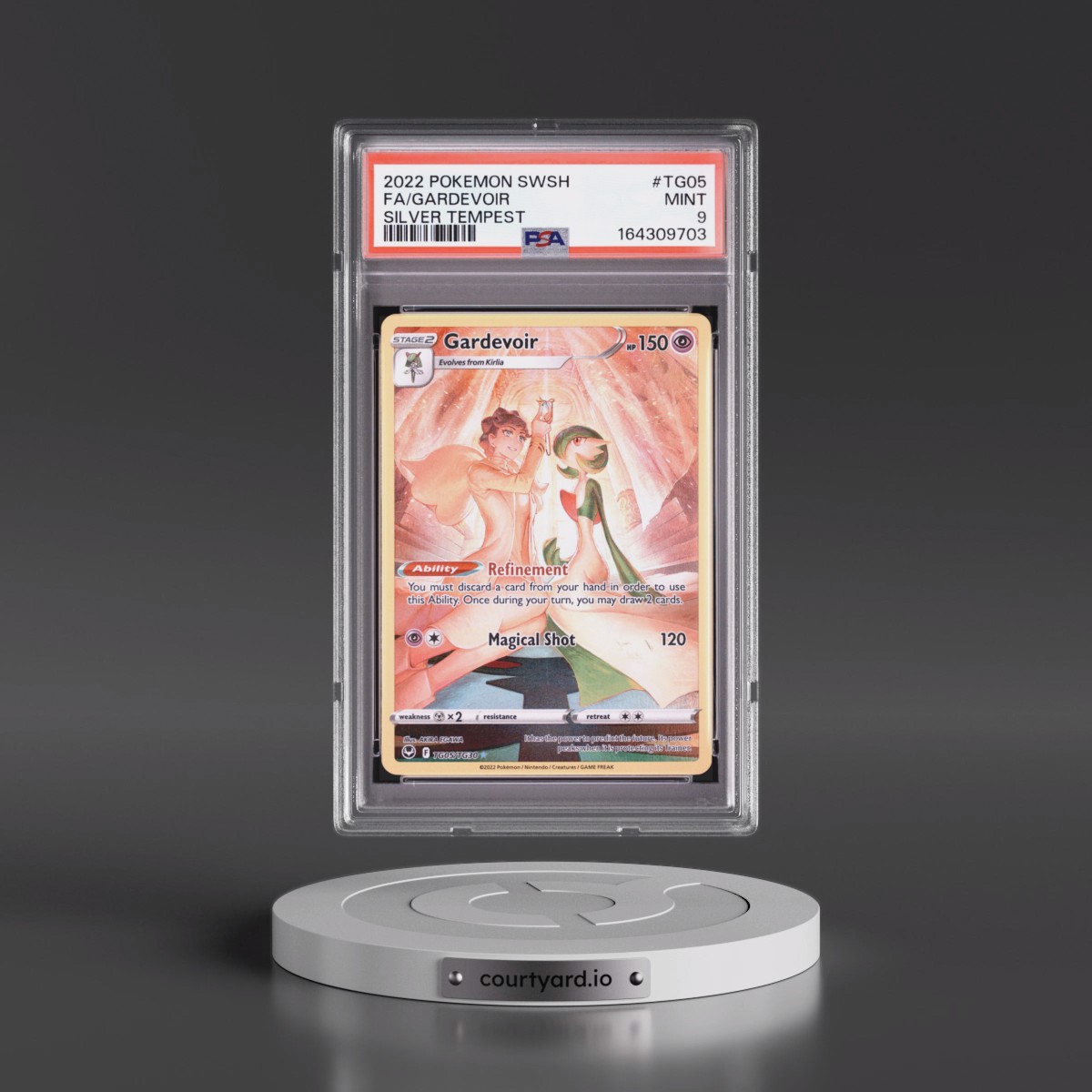 2022 Pokémon Sword & Shield Silver Tempest #TG05 Gardevoir - Full Art (PSA 9 MINT)