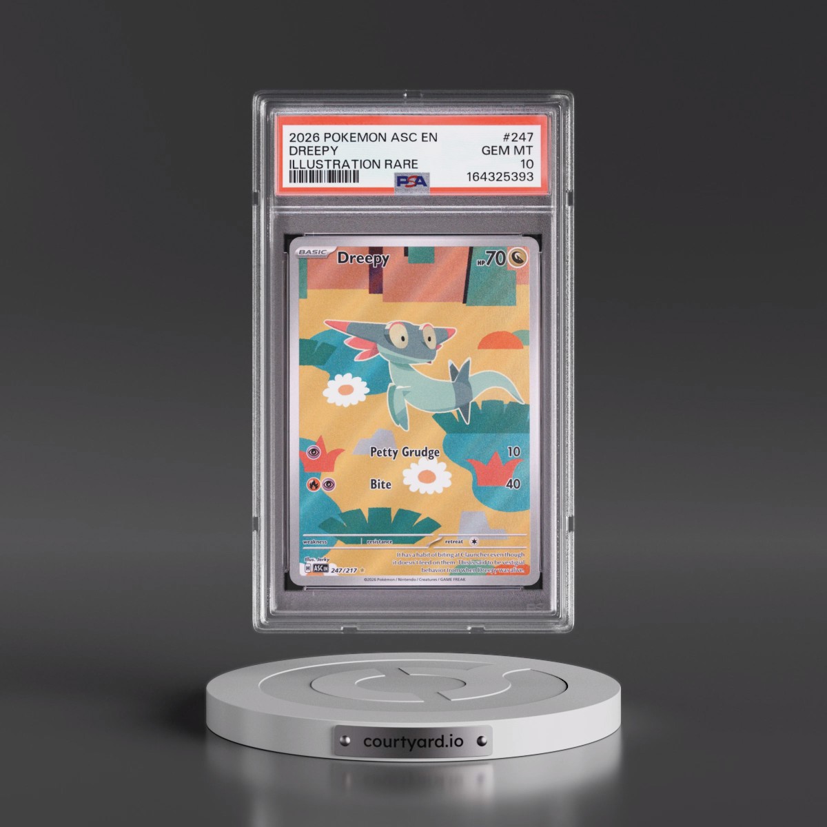 2026 Pokémon Asc EN-Ascended Heroes #247 Dreepy - Illustration Rare (PSA 10 GEM MINT)