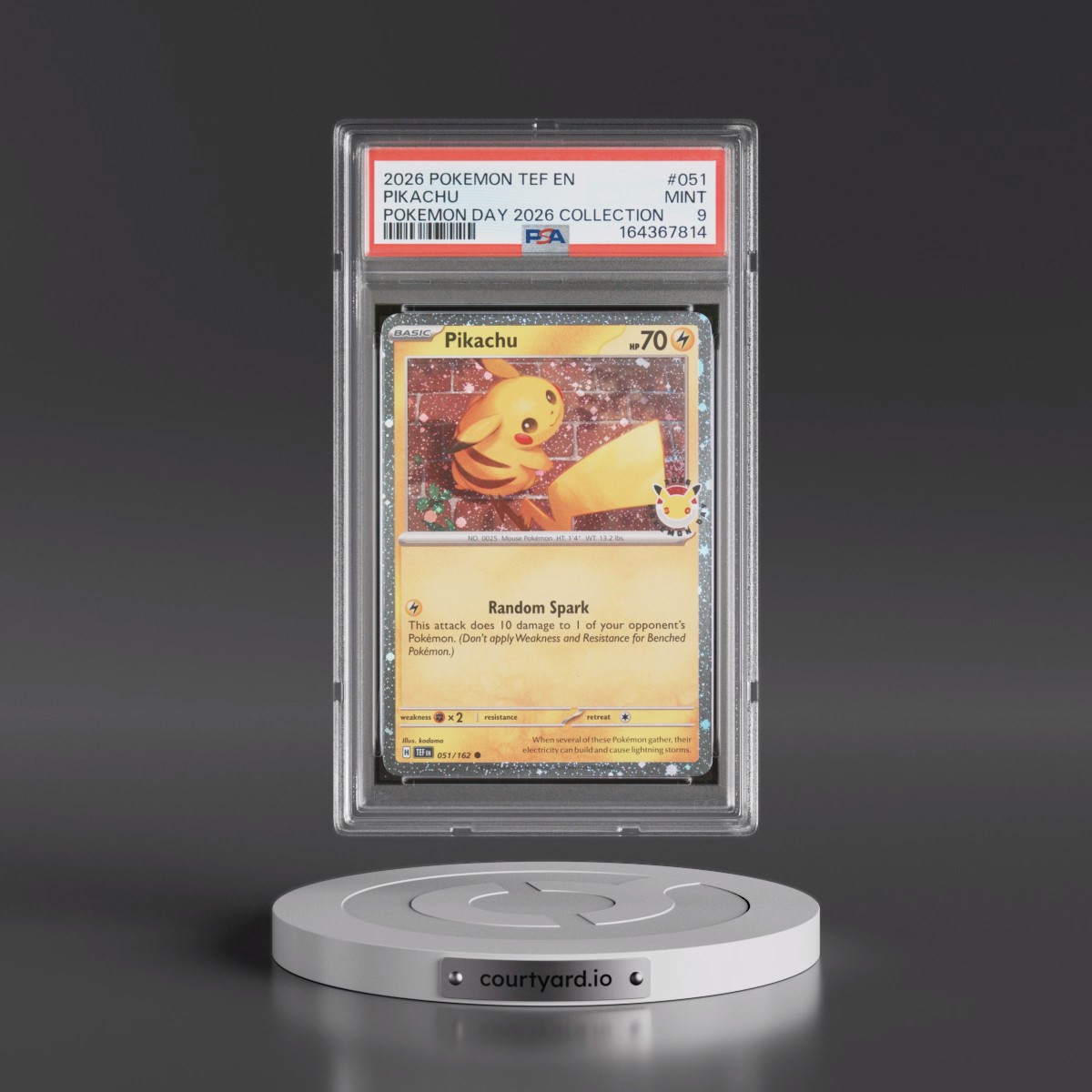 2026 Pokémon Tef EN-Temporal Forces #051 Pikachu - Pokemon Day 2026 Collection (PSA 9 MINT)