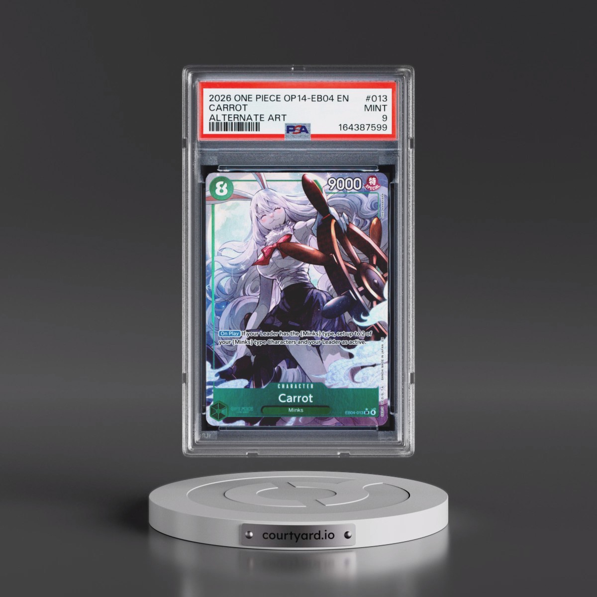 2026 One Piece OP14-EB04-the Azure Sea's Seven #013 Carrot - Alternate Art (PSA 9 MINT)