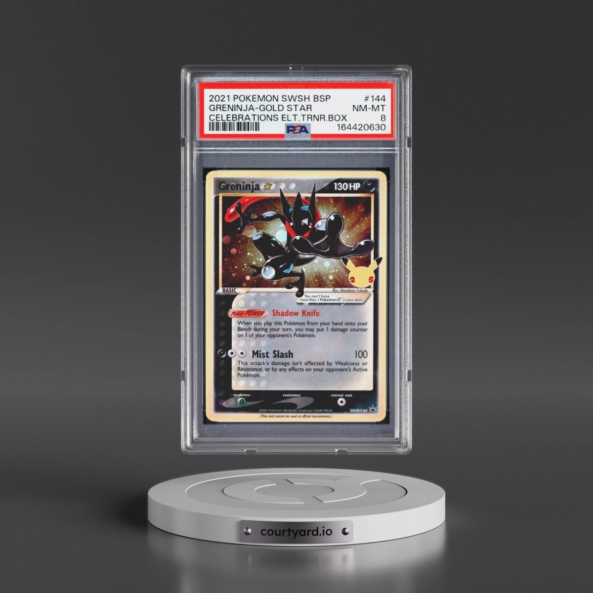 2021 Pokémon Swsh Black Star Promo #144 Greninja-Gold Star - Celebrations Elite Trainer Box (PSA 8 NM-MT)