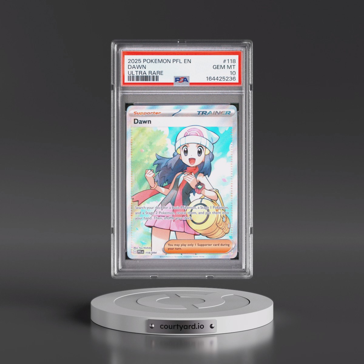 2025 Pokémon Pfl EN-Phantasmal Flames #118 Dawn - Ultra Rare (PSA 10 GEM MINT)