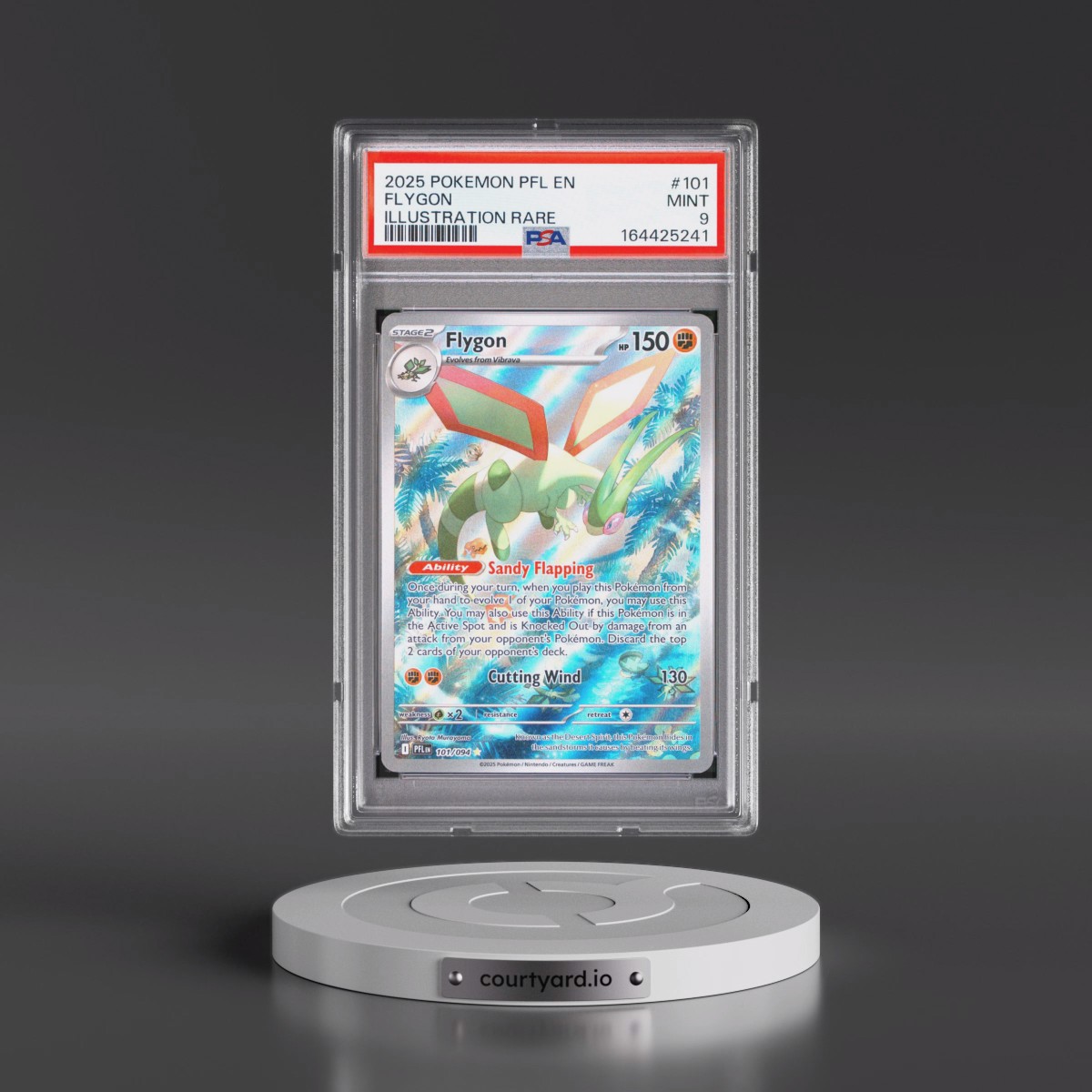 2025 Pokémon Pfl EN-Phantasmal Flames #101 Flygon - Illustration Rare (PSA 9 MINT)