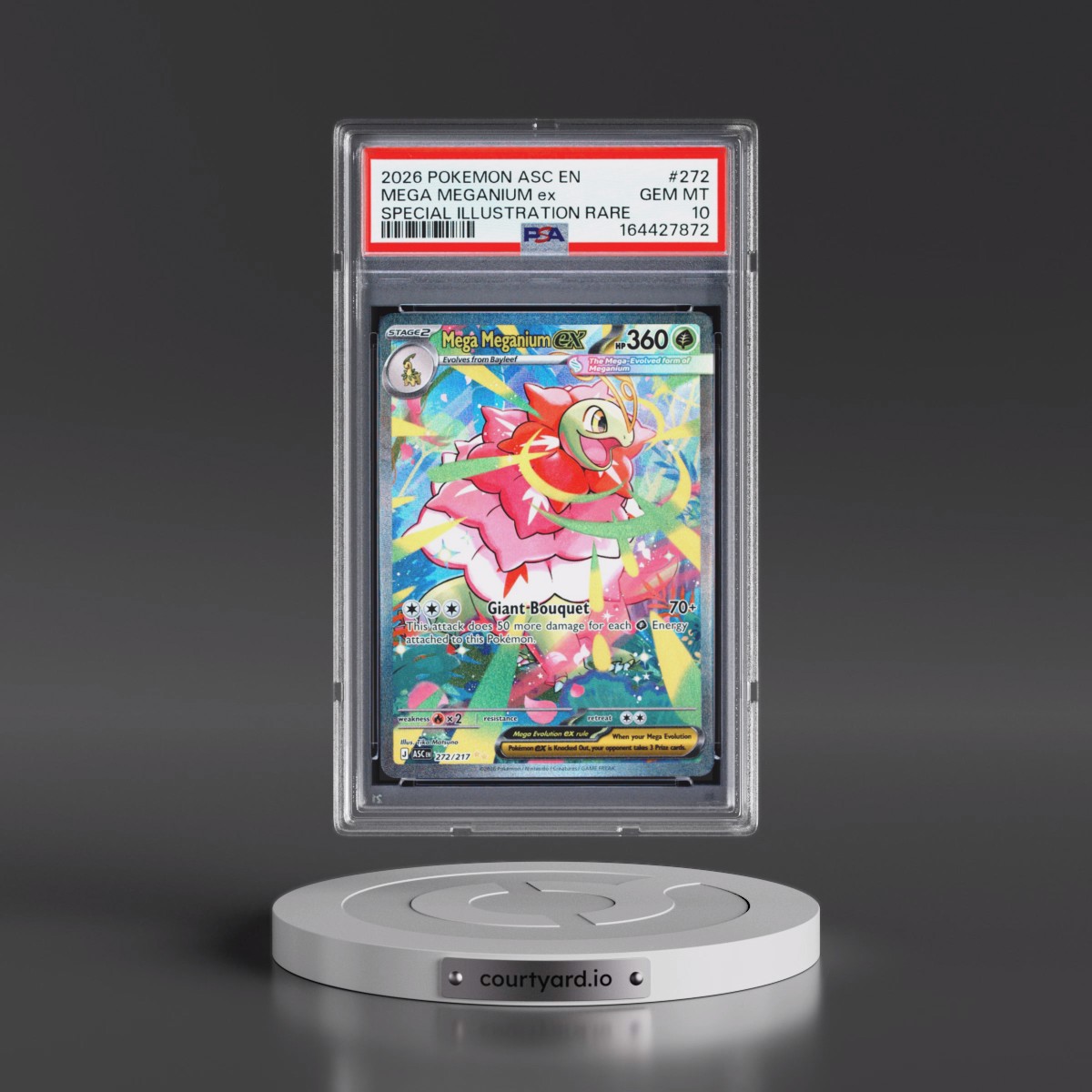 2026 Pokémon Asc EN-Ascended Heroes Mega Meganium EX - Holo Special Illustration Rare #272 PSA 10