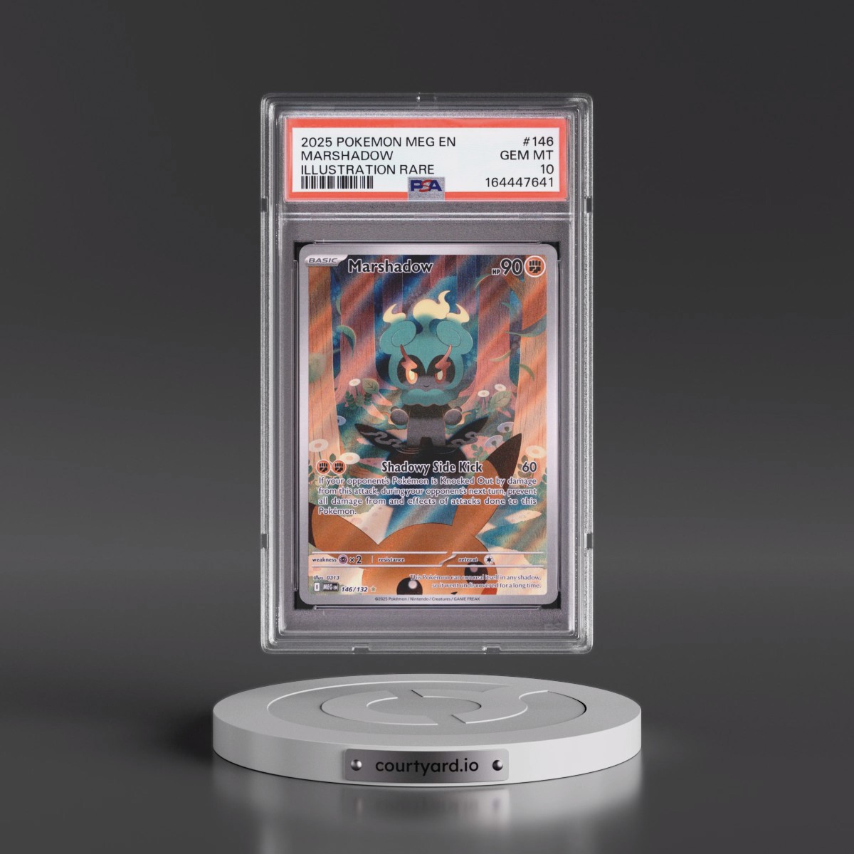 2025 Pokémon Meg EN-Mega Evolution #146 Marshadow - Illustration Rare (PSA 10 GEM MINT)