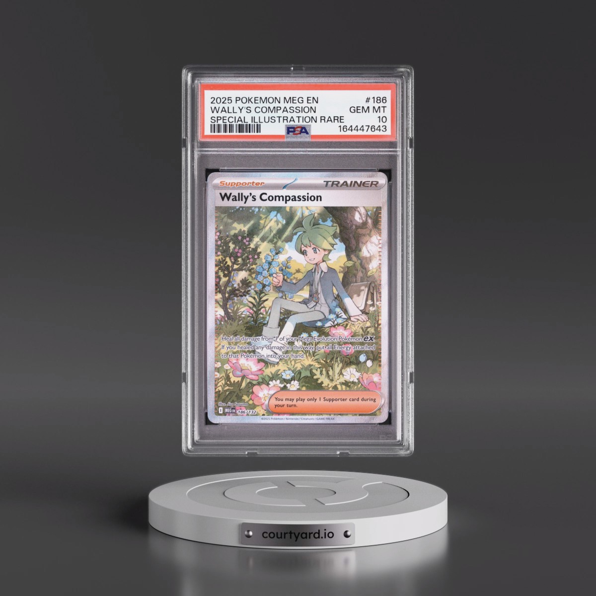 2025 Pokémon Meg EN-Mega Evolution #186 Wally's Compassion - Special Illustration Rare (PSA 10 GEM MINT)