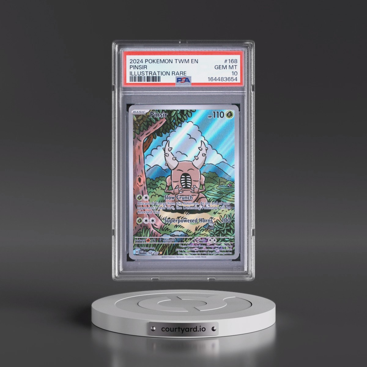 2024 Pokémon Twm EN-Twilight Masquerade #168 Pinsir - Illustration Rare (PSA 10 GEM MINT)