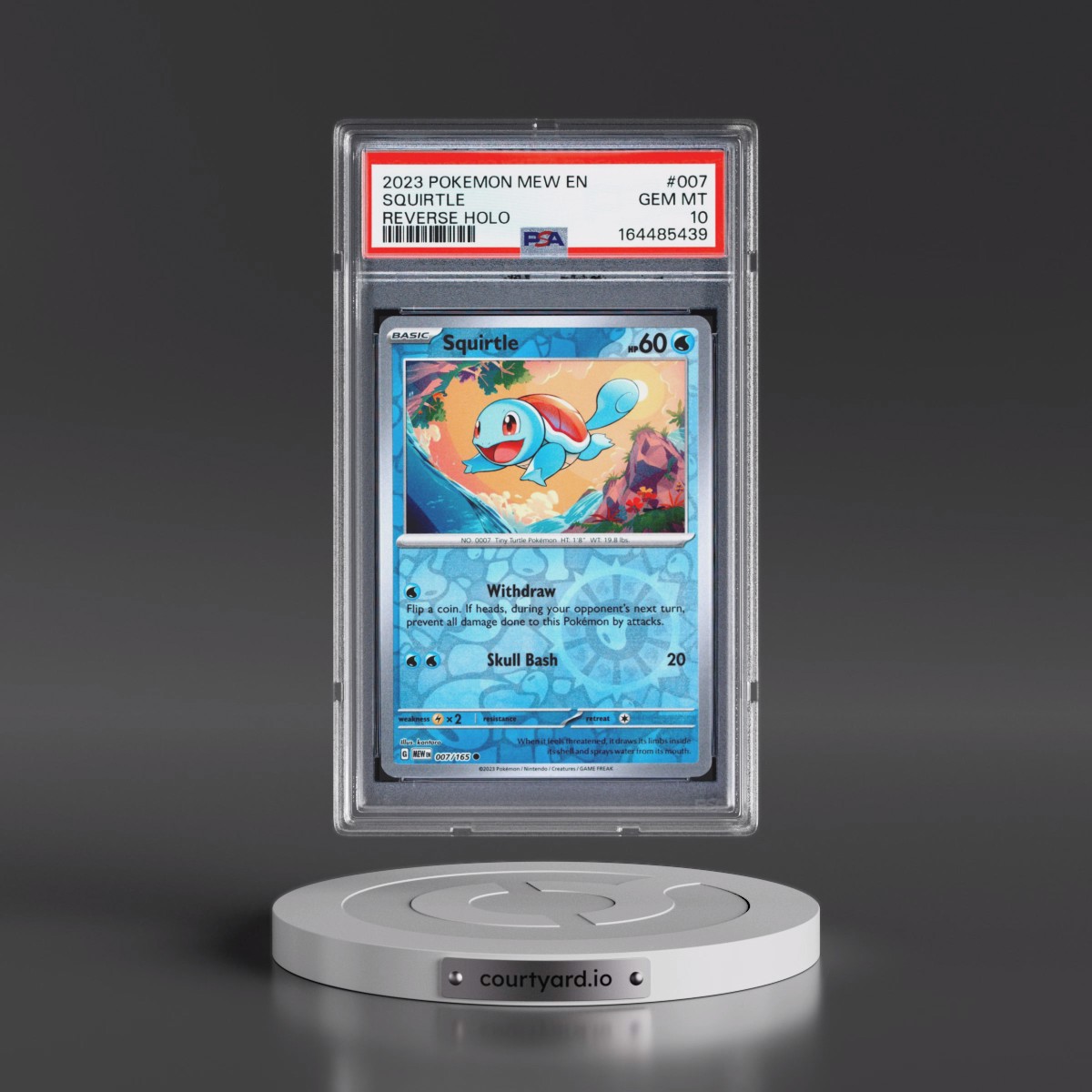 2023 Pokémon Mew EN-151 #007 Squirtle - Reverse Holo (PSA 10 GEM MINT)