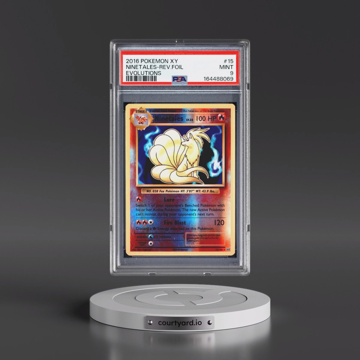 2016 Pokémon XY Evolutions #15 Ninetales - Reverse Foil (PSA 9 MINT)