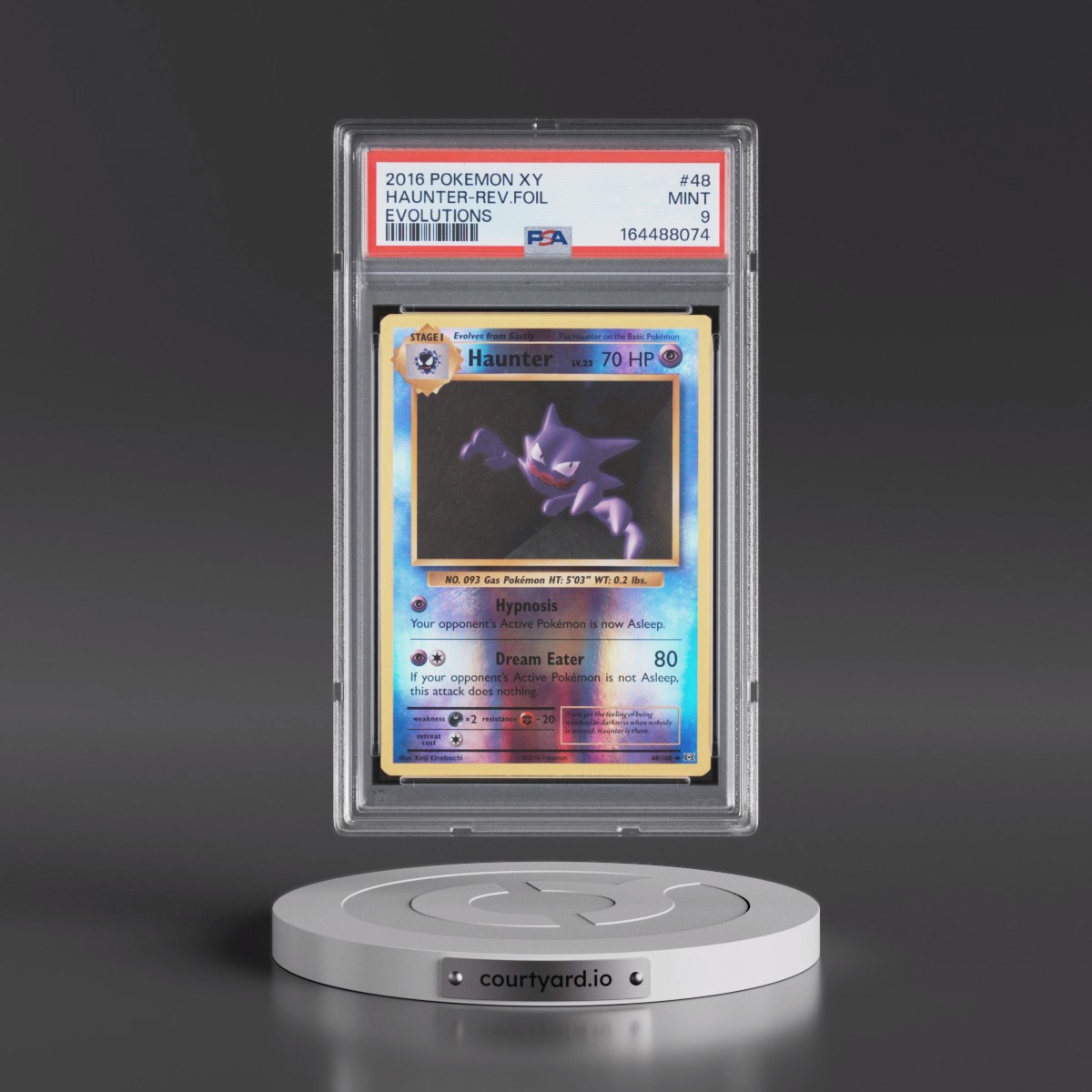 2016 Pokémon XY Evolutions #48 Haunter - Reverse Foil (PSA 9 MINT)