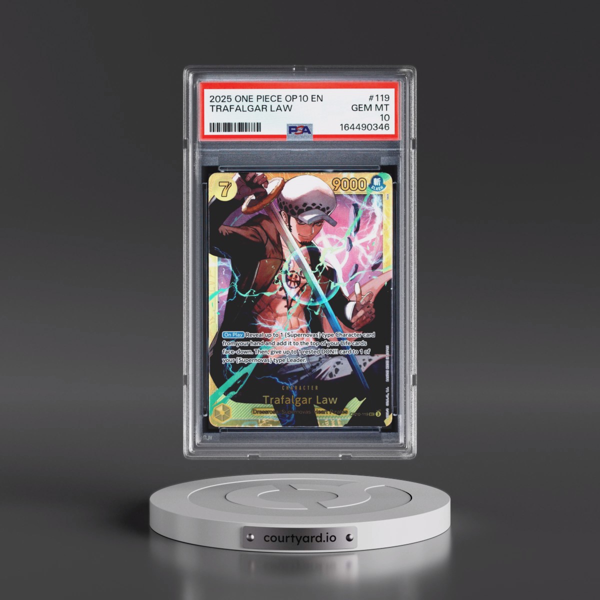 2025 One Piece OP10-Royal Blood #119 Trafalgar Law (PSA 10 GEM MINT)