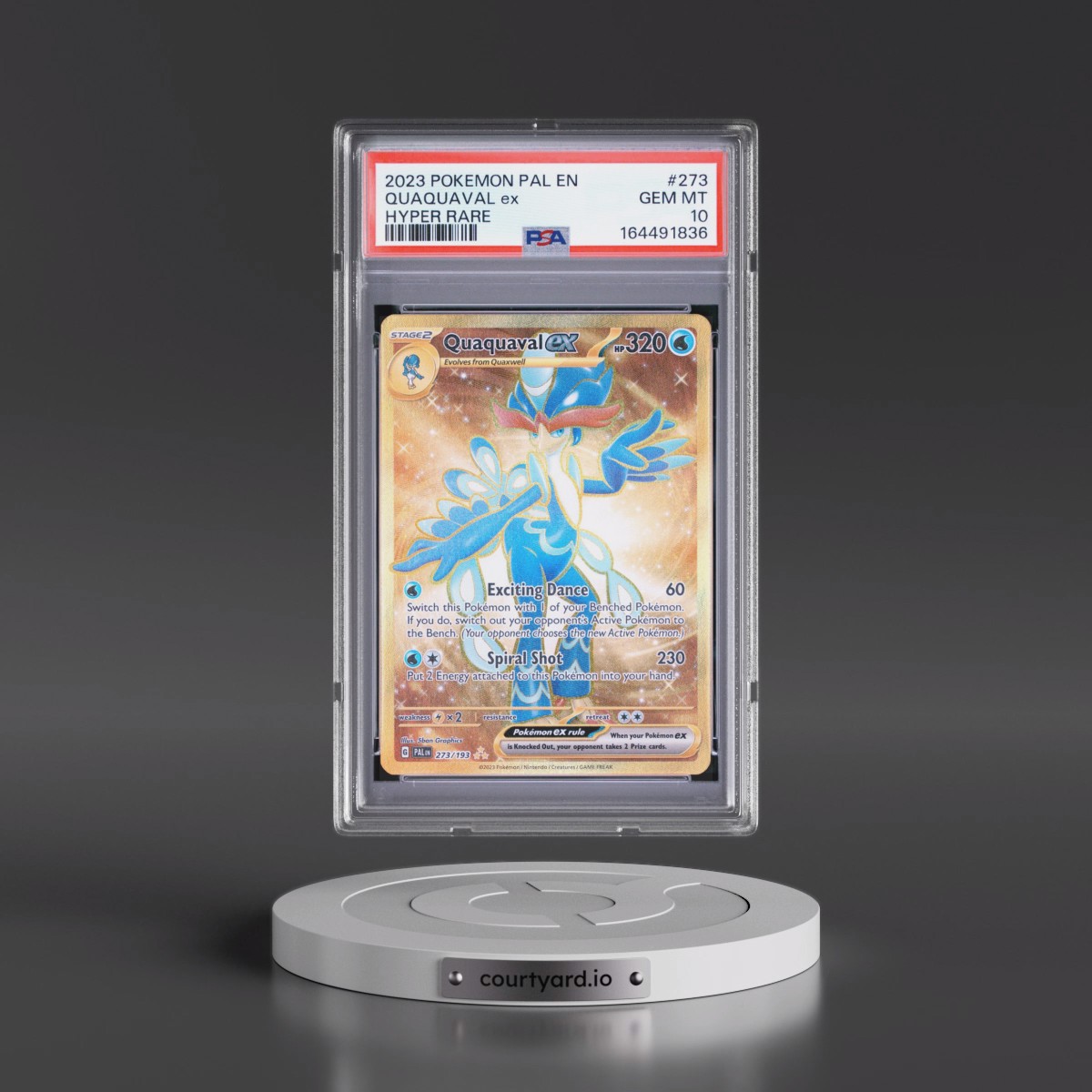 2023 Pokémon Pal EN-Paldea Evolved #273 Quaquaval EX - Holo Hyper Rare (PSA 10 GEM MINT)