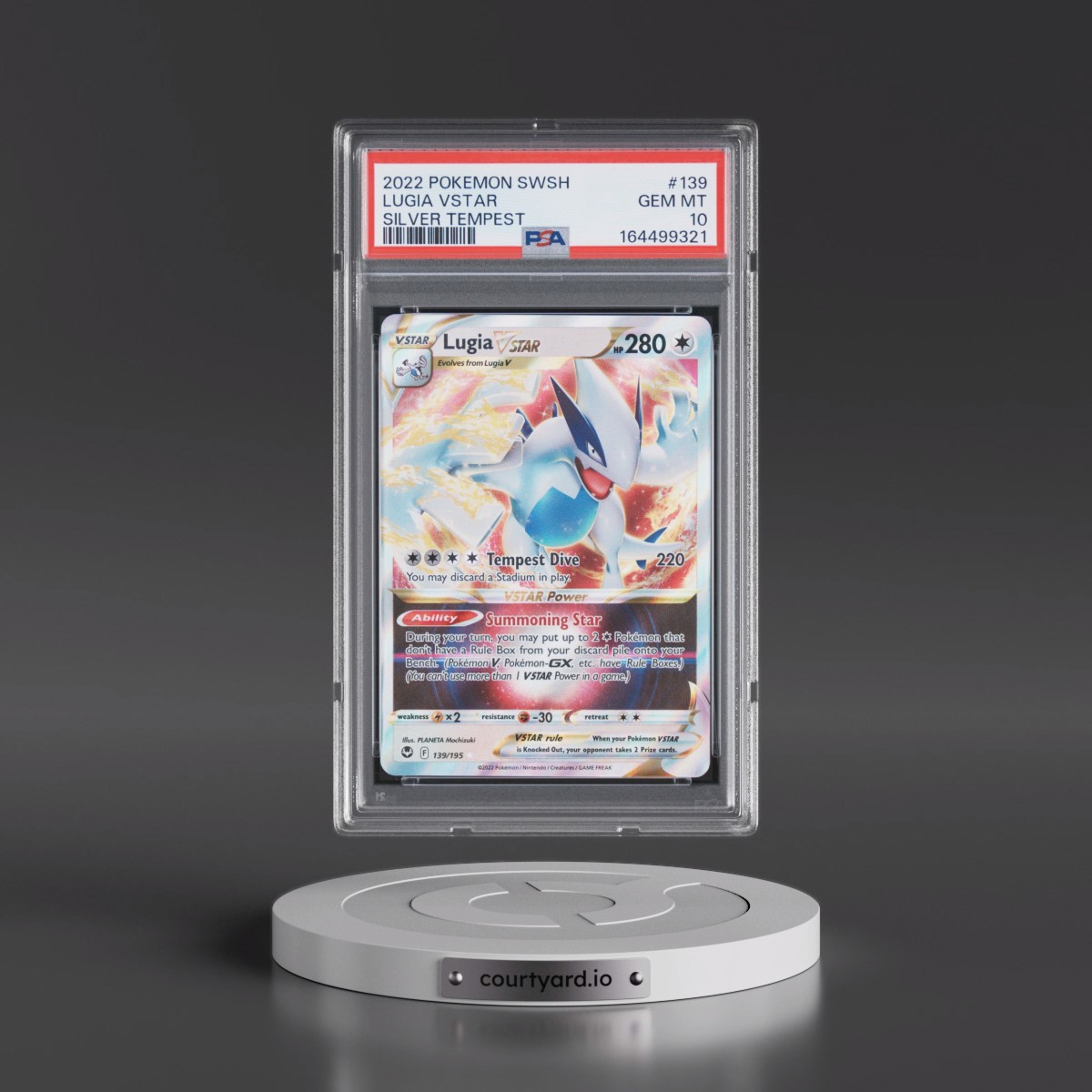 2022 Pokémon Sword & Shield Silver Tempest #139 Lugia Vstar (PSA 10 GEM MINT)