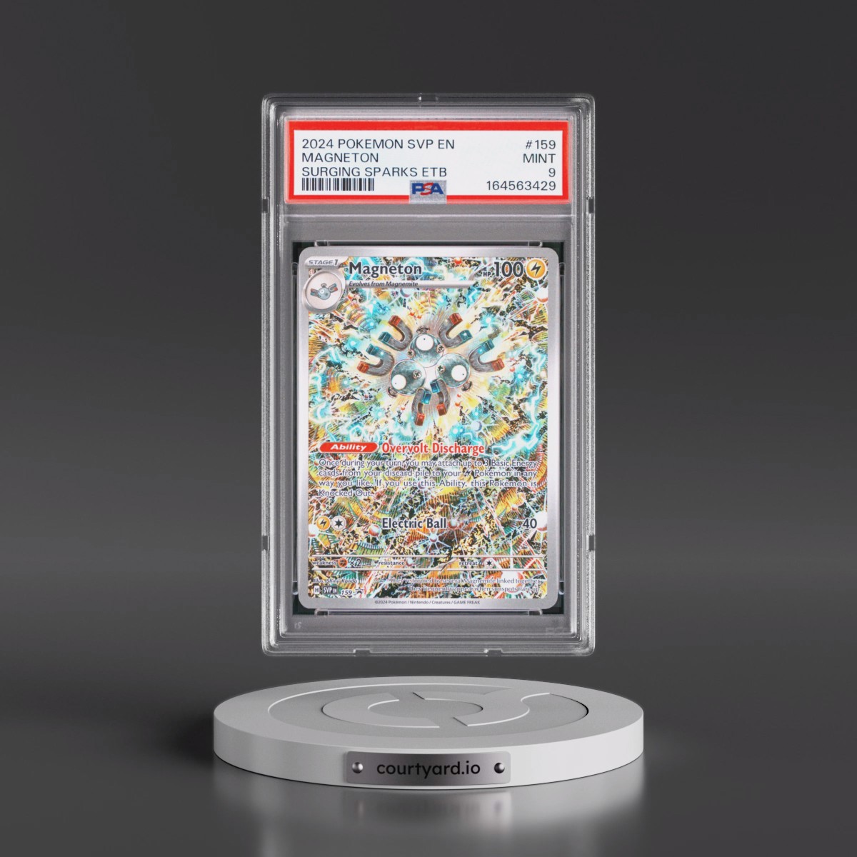 2024 Pokémon Svp EN-SV Black Star Promo #159 Magneton - Surging Sparks Elite Trainer Box (PSA 9 MINT)