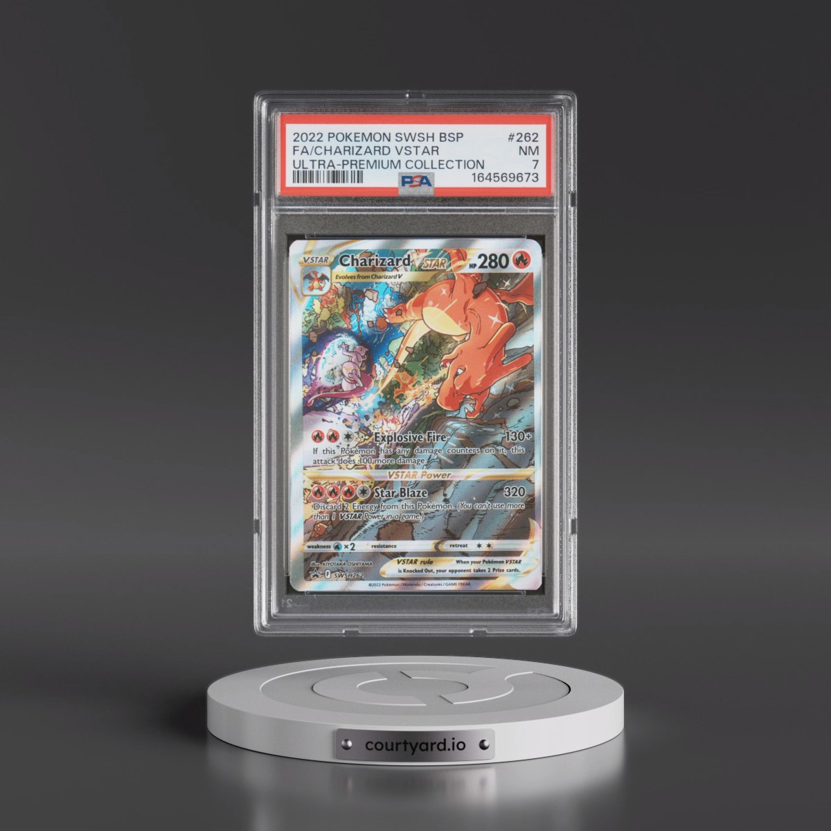 2022 Pokémon Swsh Black Star Promo #262 Charizard Vstar - Full Art Sword & Shield Ultra-Premium Collection-Charizard (PSA 7 NM)