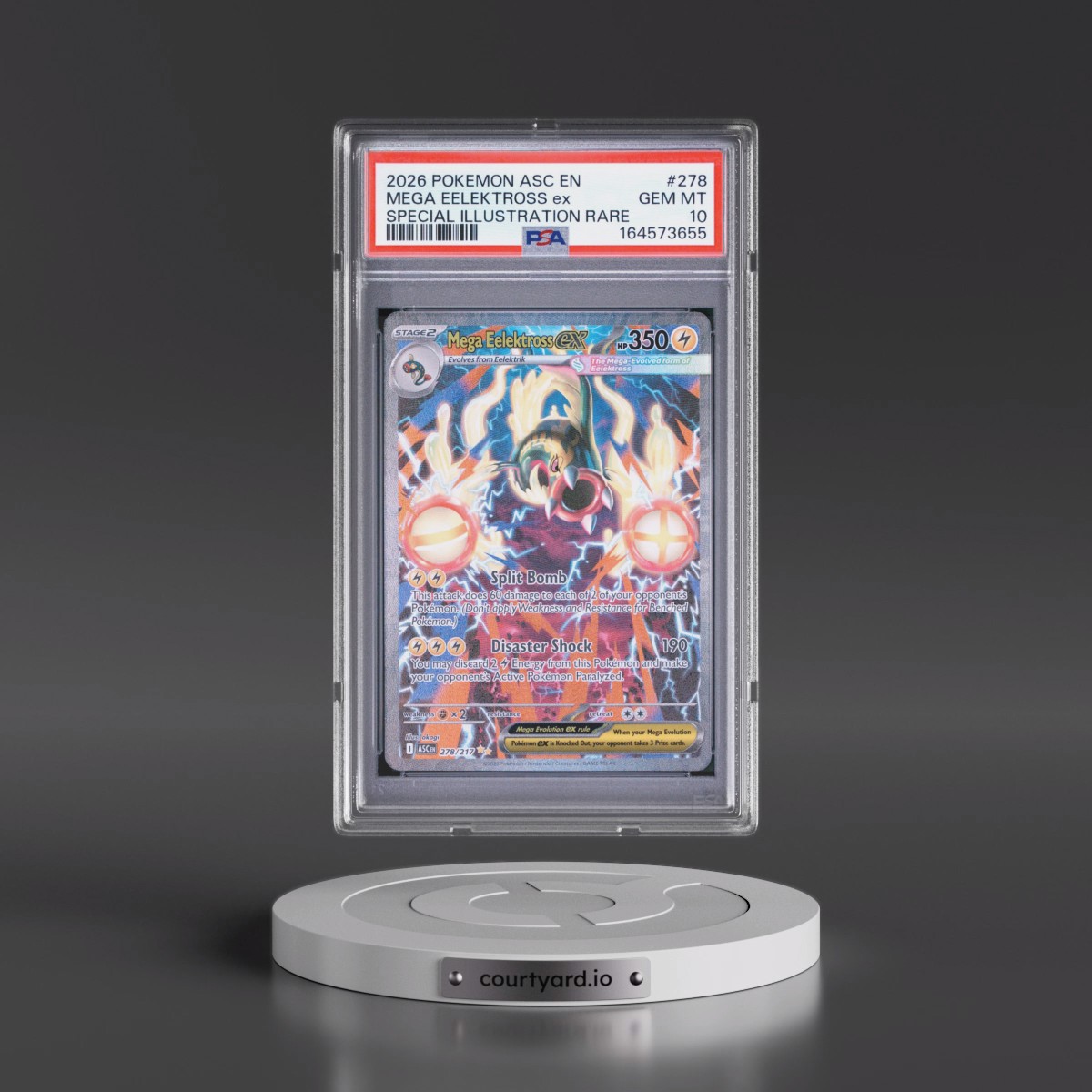 2026 Pokémon Asc EN-Ascended Heroes #278 Mega Eelektross EX - Holo Special Illustration Rare (PSA 10 GEM MINT)