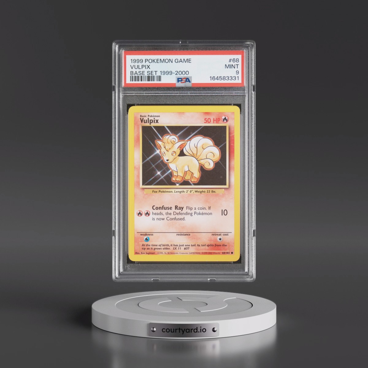 1999 Pokémon Game #68 Vulpix - Base Set 1999-2000 (PSA 9 MINT)