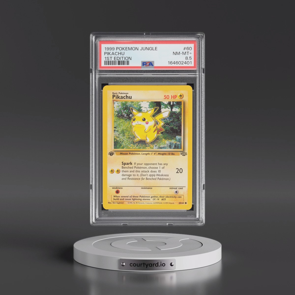 1999 Pokémon Jungle #60 Pikachu - 1st Edition (PSA 8.5 NM-MT+)