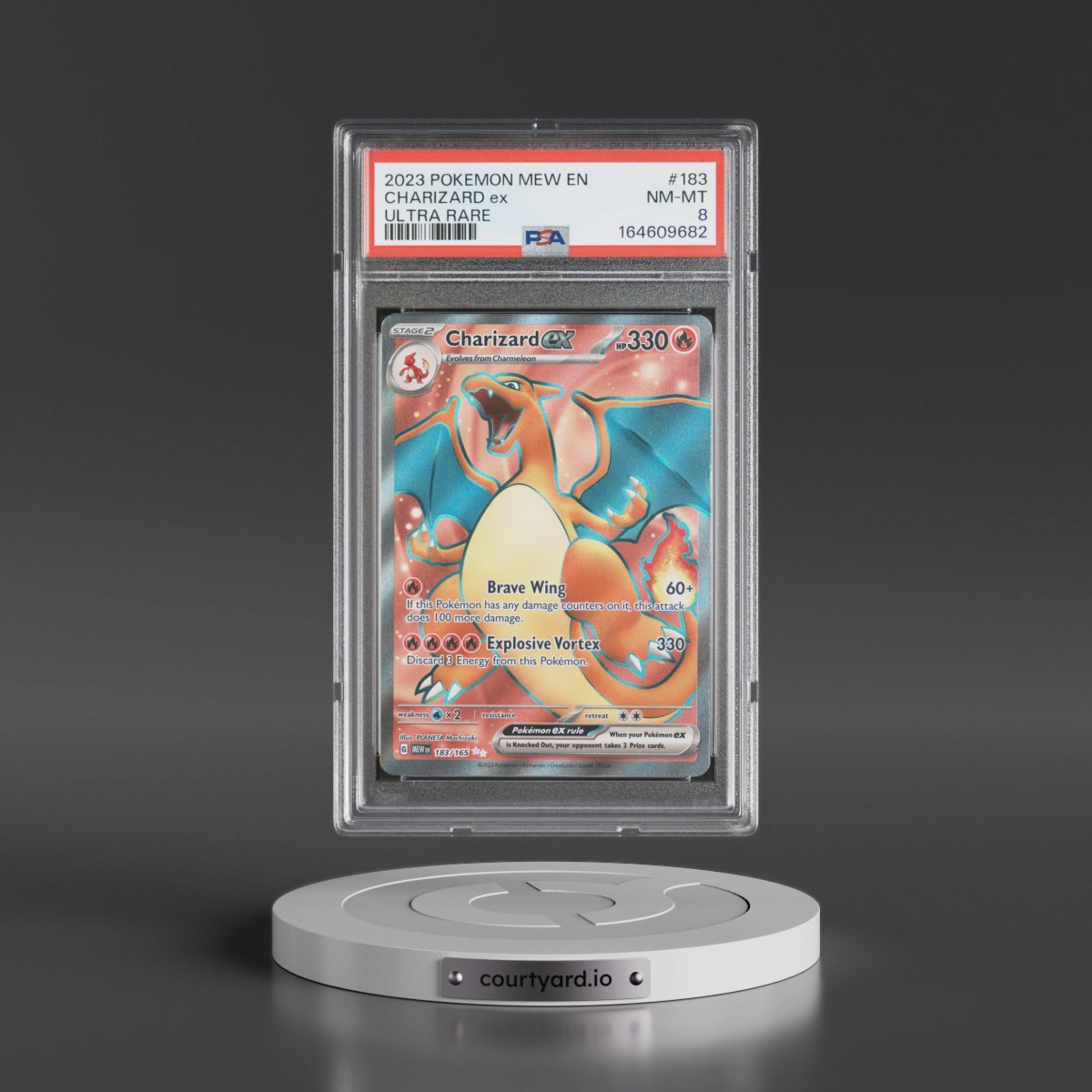2023 Pokémon Mew EN-151 #183 Charizard EX - Holo Ultra Rare (PSA 8 NM-MT)