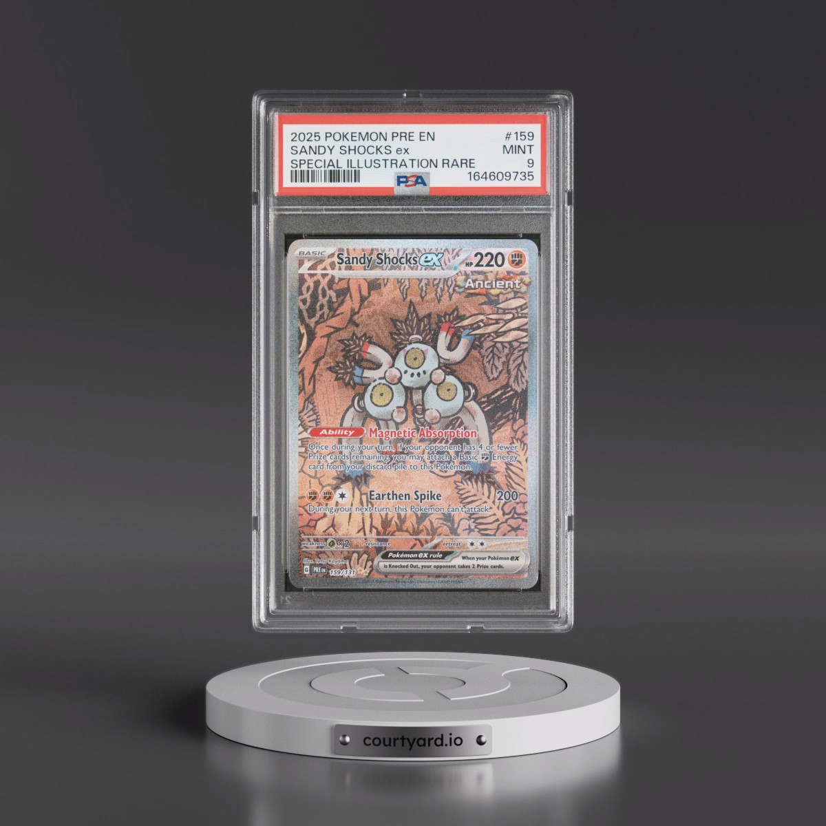 2025 Pokémon Pre EN-Prismatic Evolutions #159 Sandy Shocks EX - Holo Special Illustration Rare (PSA 9 MINT)