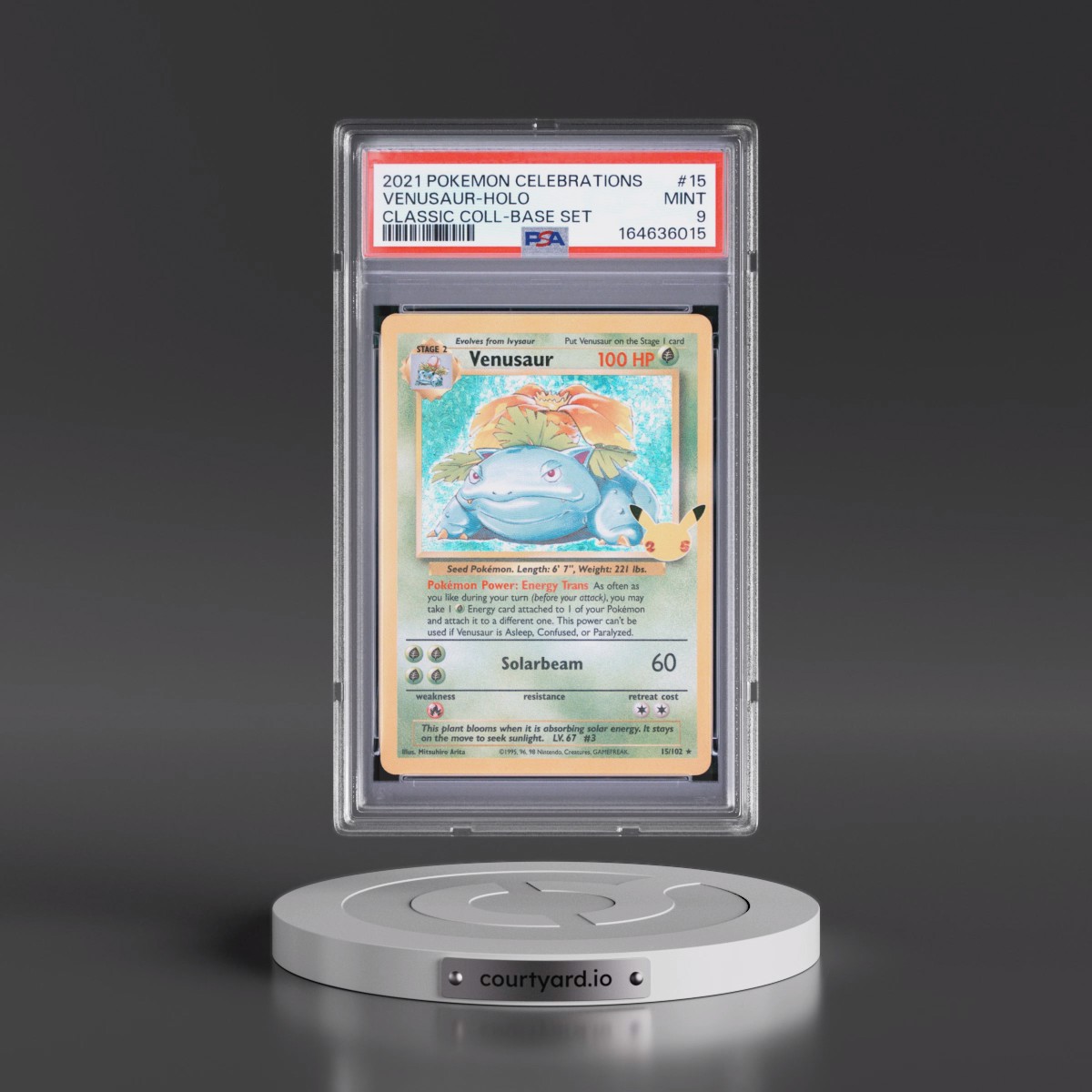 2021 Pokémon Celebrations Classic Collection #15 Venusaur - Holo (PSA 9 MINT)