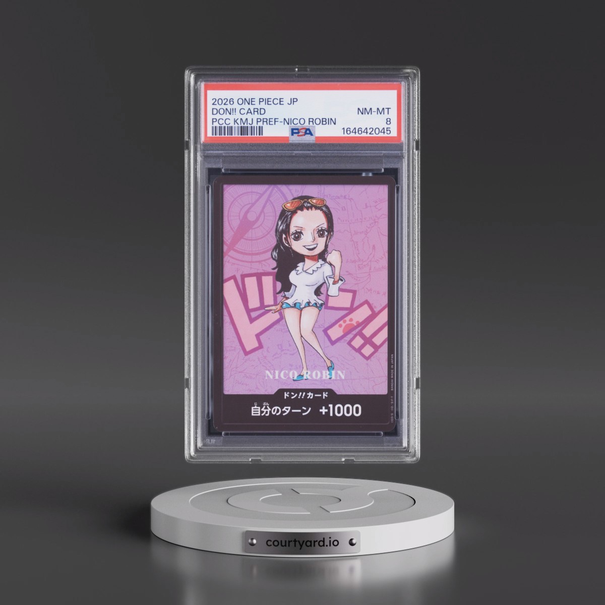 2026 One Piece Japanese Premium Card Collection Kumamoto Prefecture Special Don!! Card - Nico Robin PSA 8