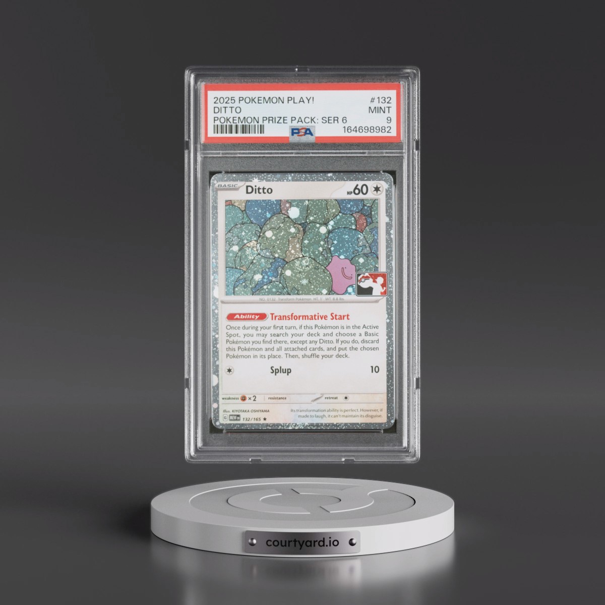 2025 Pokémon Play! Pokémon Prize Pack: Series 6 #132 Ditto (PSA 9 MINT)