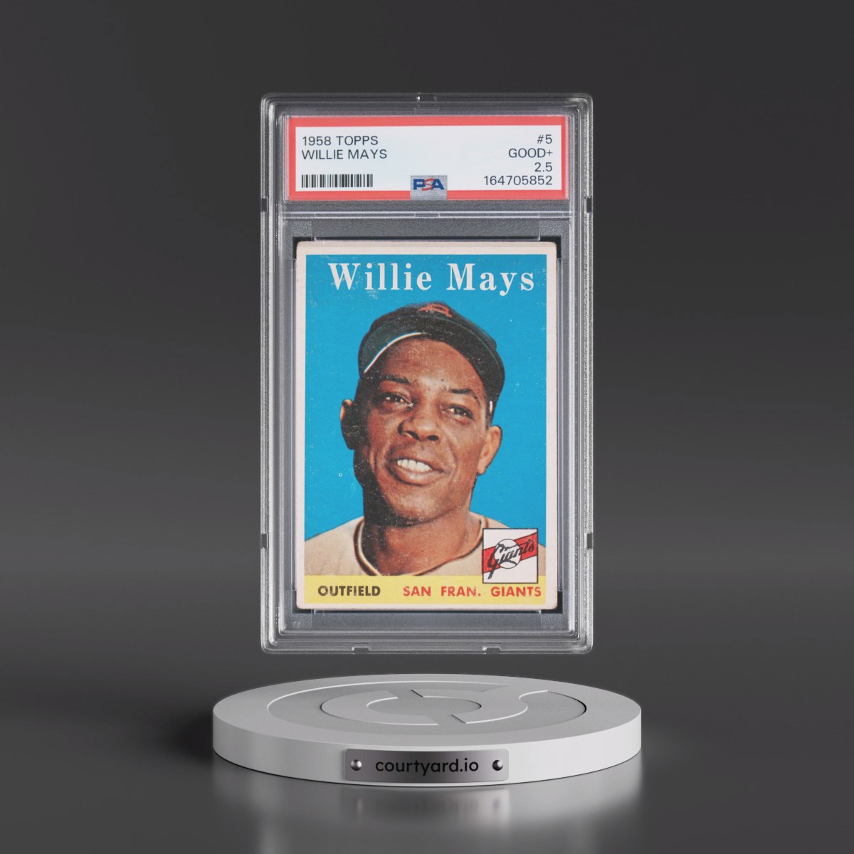 1958 Topps #5 Willie Mays (PSA 2.5 GOOD+)